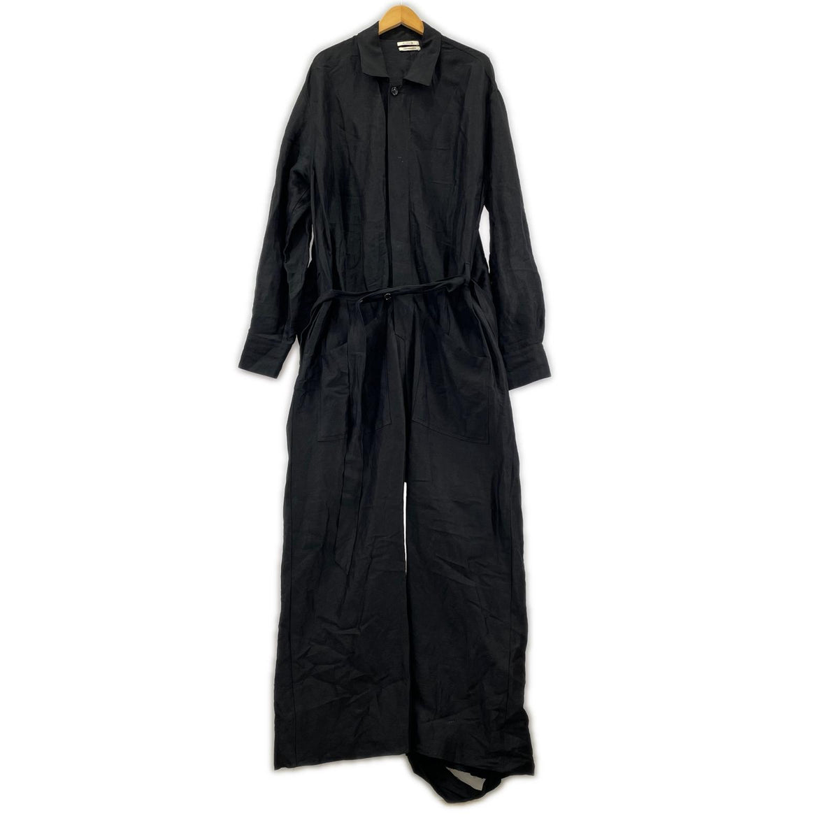 オーバーオール written by linen cupro all in one-black リネンオールインワン 3 ブラック 2 ブラック