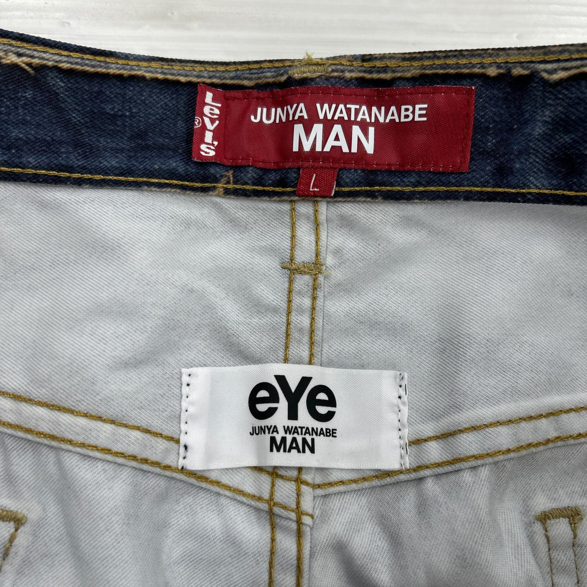 パンツ ×Levi's×BerBerJin 607E 転写 ブーツカット L L ネイビー