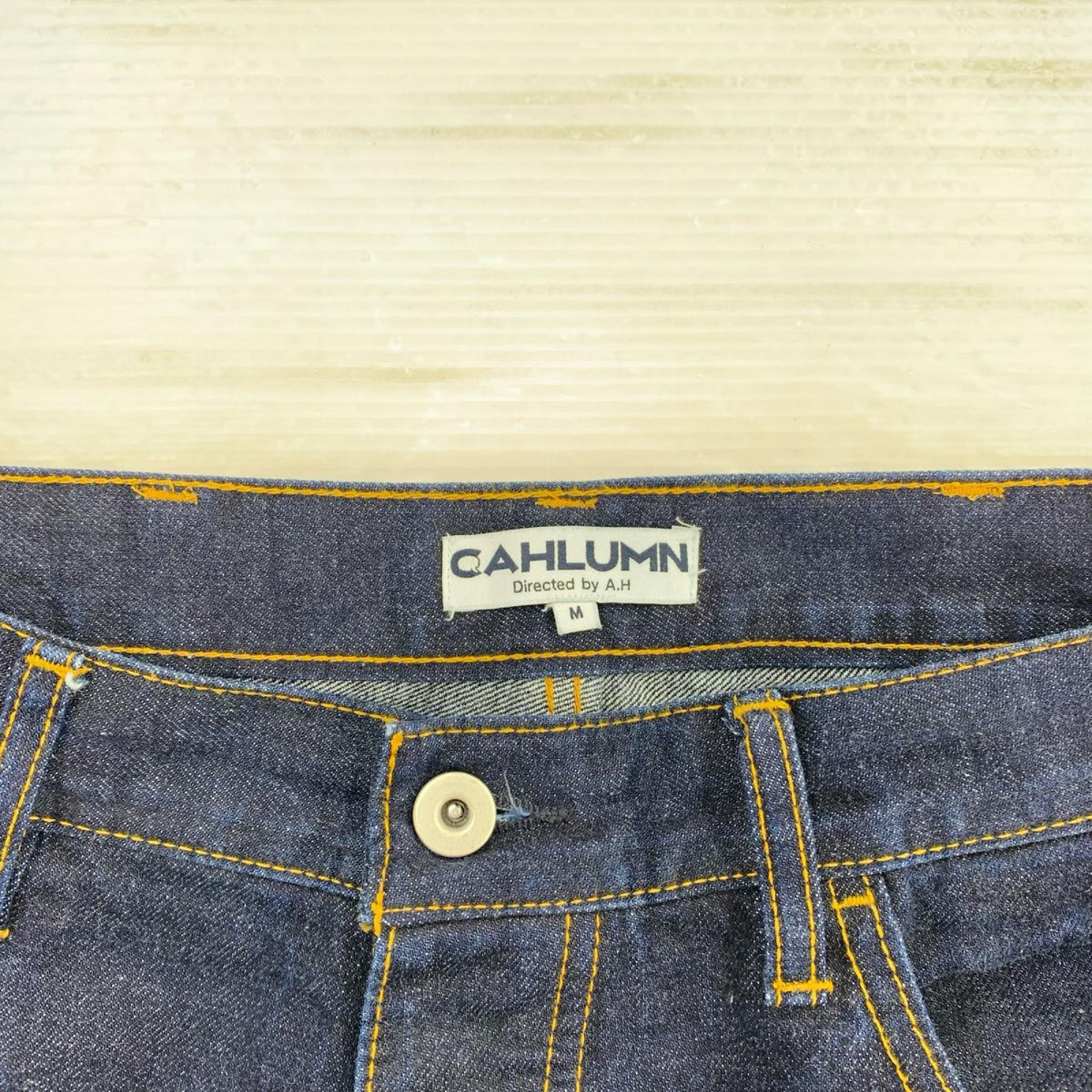 デニムパンツ CAHLUMN Selvedge Denim Pant(M)インディゴ M ネイビー