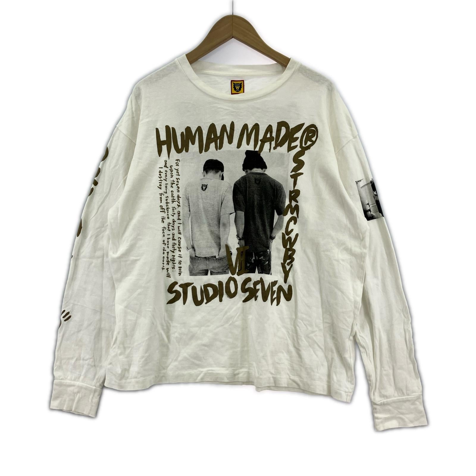 長袖Tシャツ ×STUDIO SEVEN L/S TEE(L)ホワイト L ホワイト