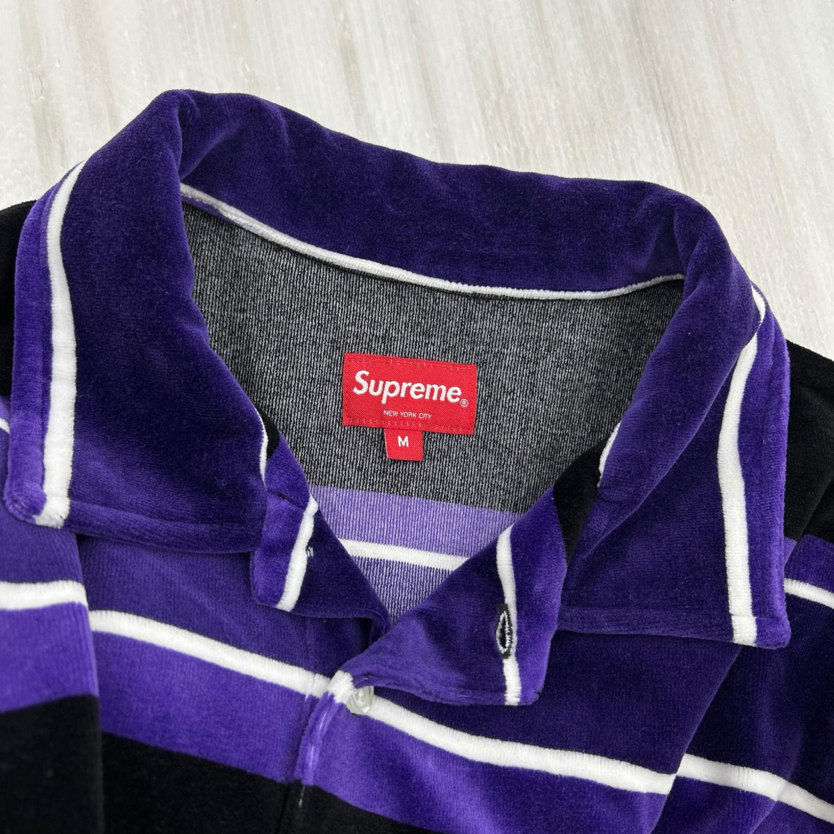 ポロシャツ 21SS Stripe Velour Polo(M) M