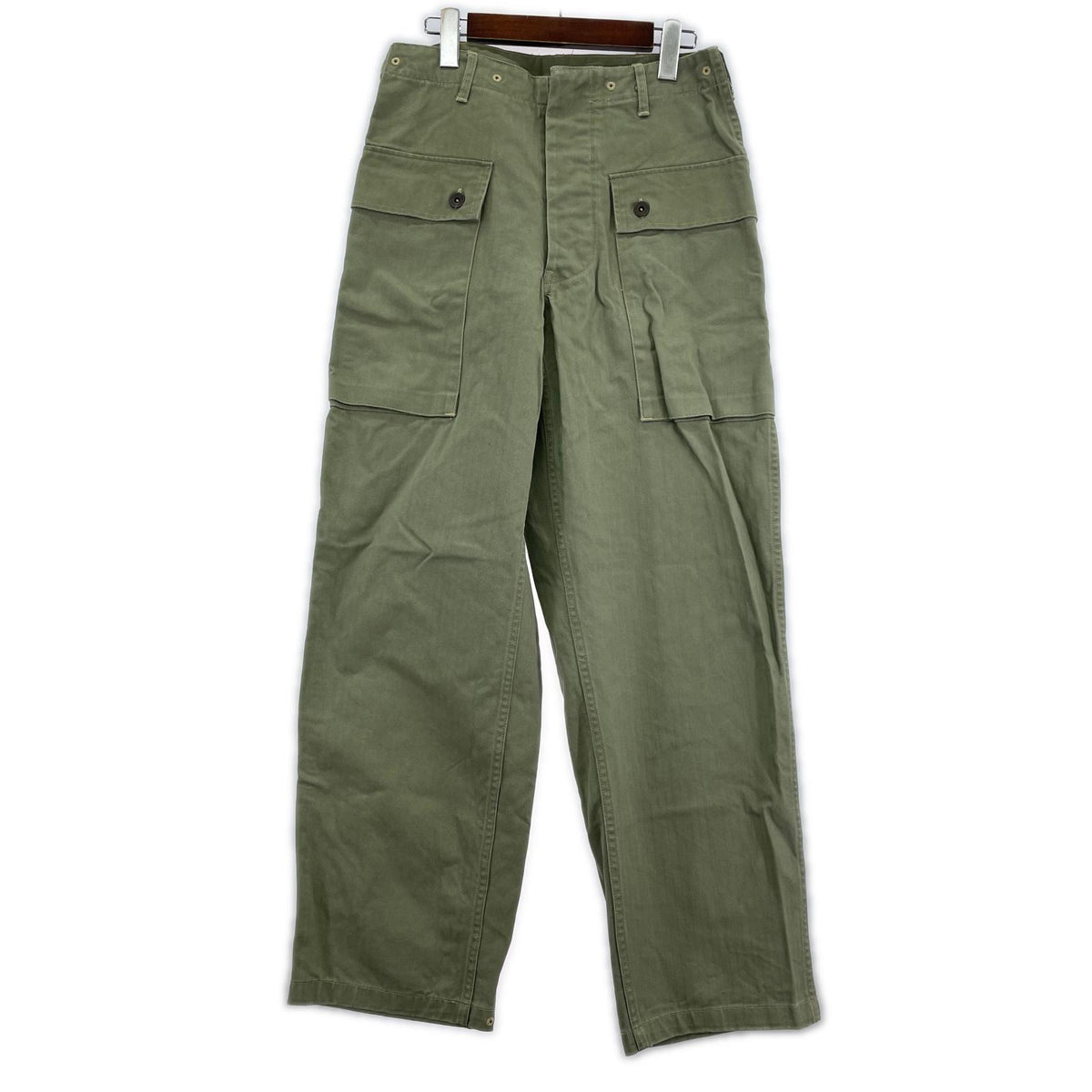 パンツ WAIPER 米軍 1940's モンキーパンツ ヘリンボーン オリーブ 30