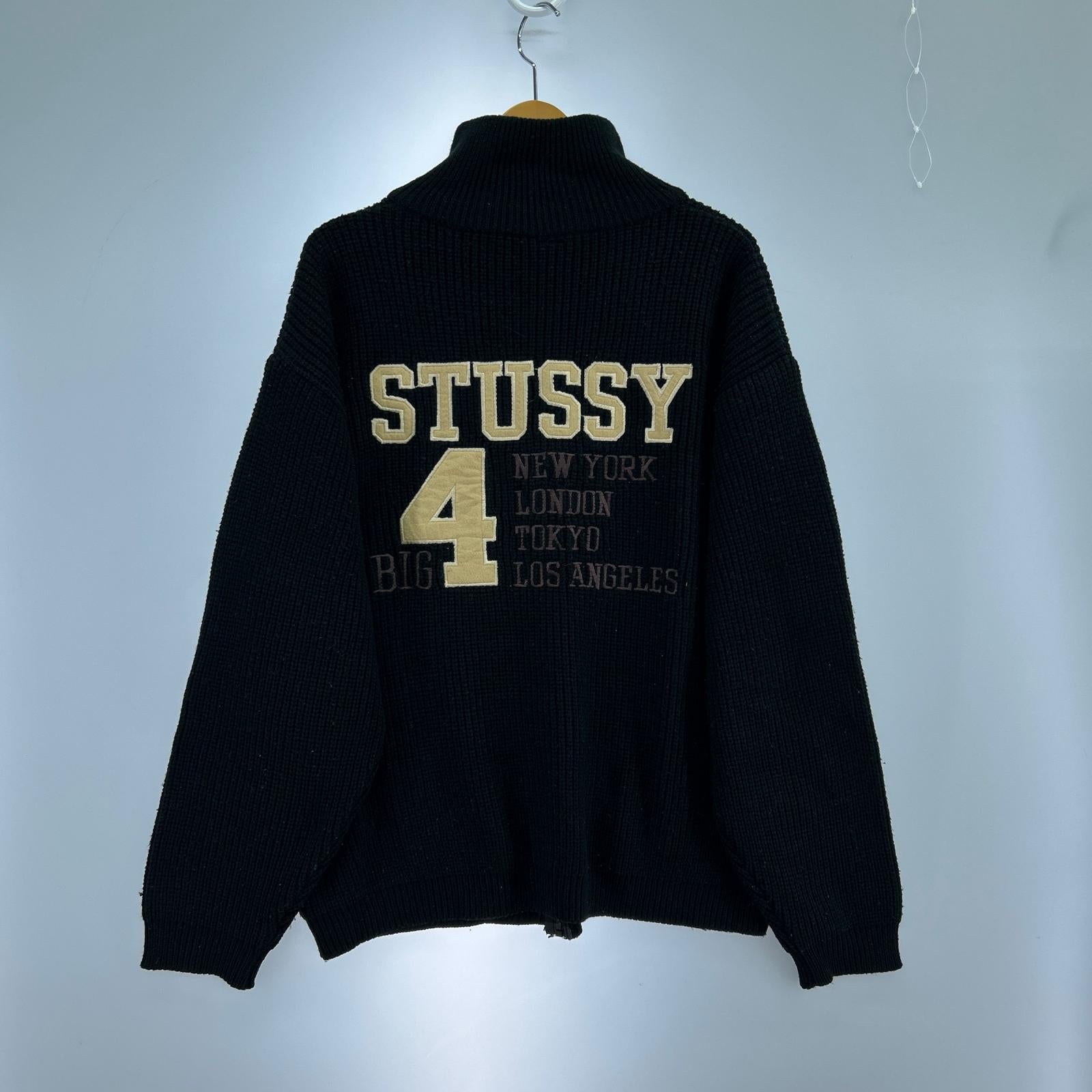 ブルゾン 90s USA製 Big 4 Drivers Knit L ブラック