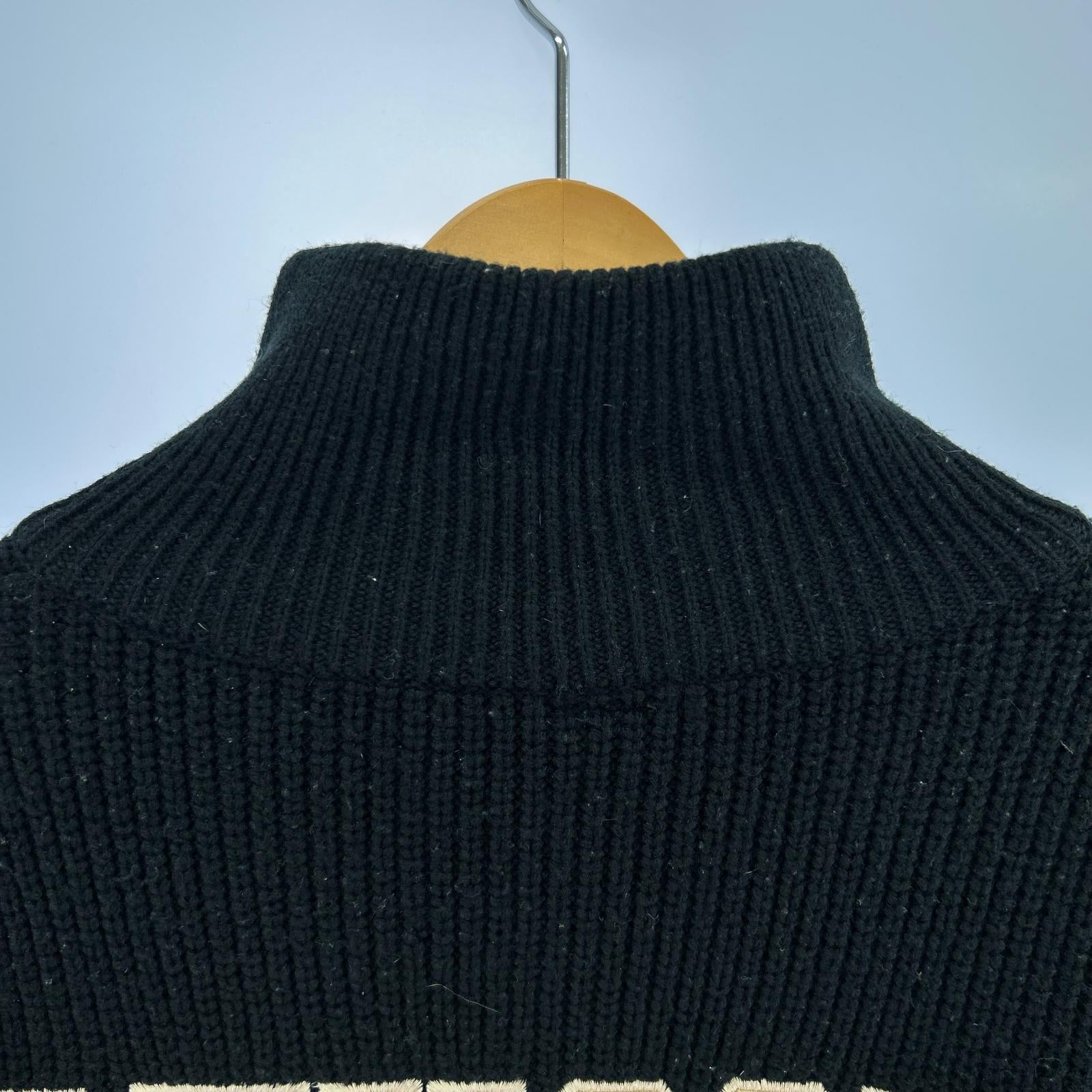 ブルゾン 90s USA製 Big 4 Drivers Knit L ブラック