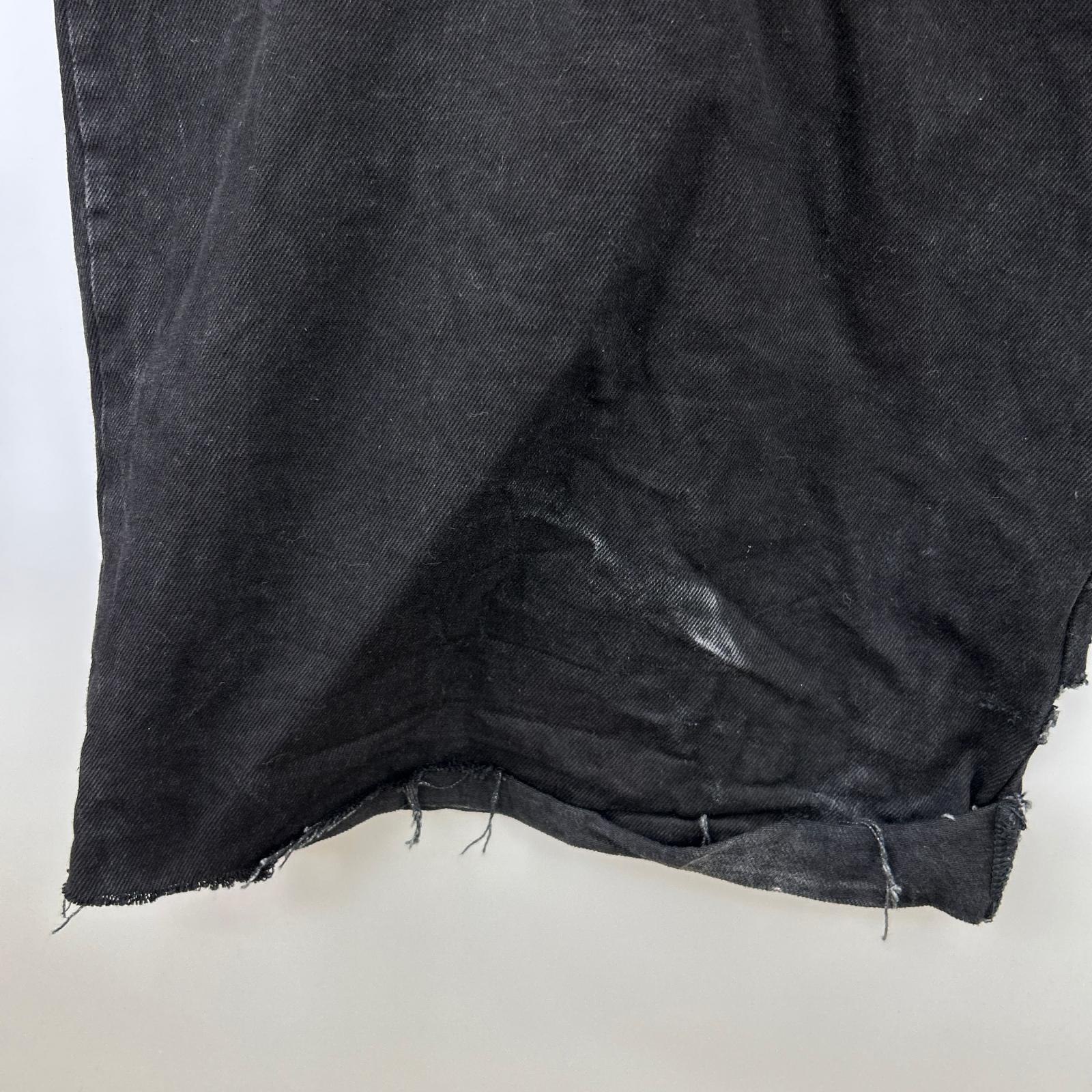 デニムパンツ YORI SPORT 25ss ZIP UNDERWEAR DENIM 34 ブラック