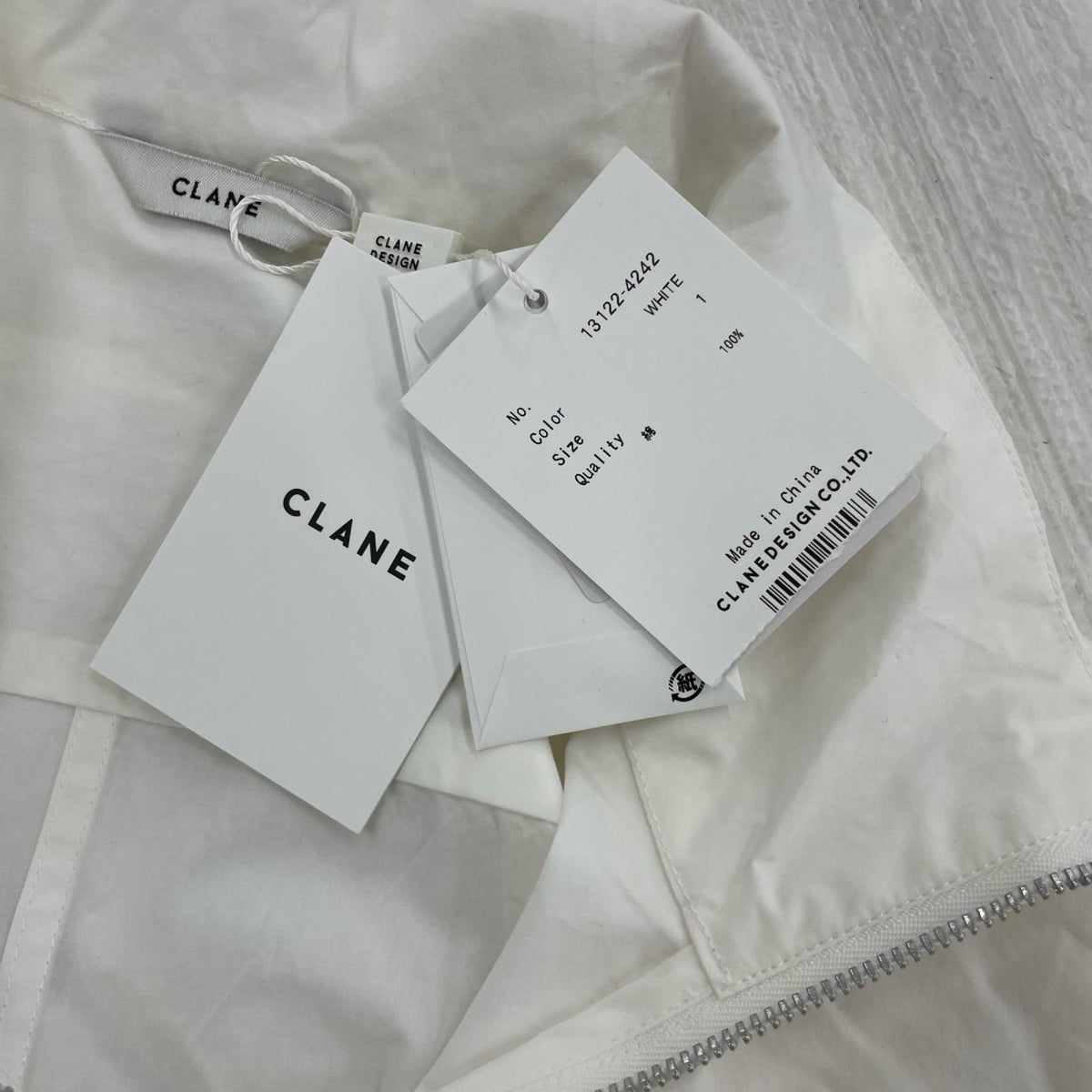 長袖シャツ HALF ZIP STAND COLLAR SHIRT 白 1 ホワイト