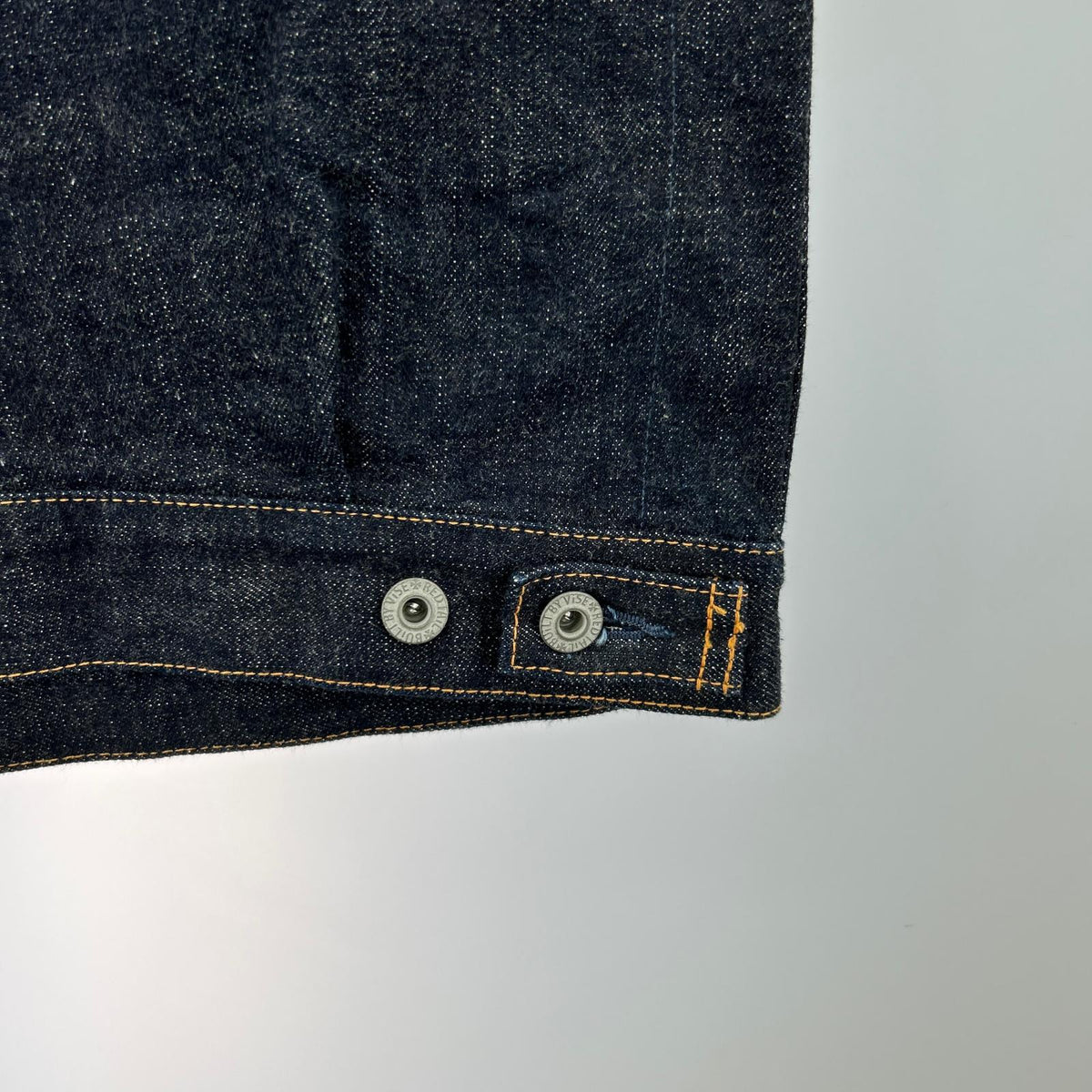デニムジャケット Cross Denim Vest”6th No Collar” (L) L ネイビー