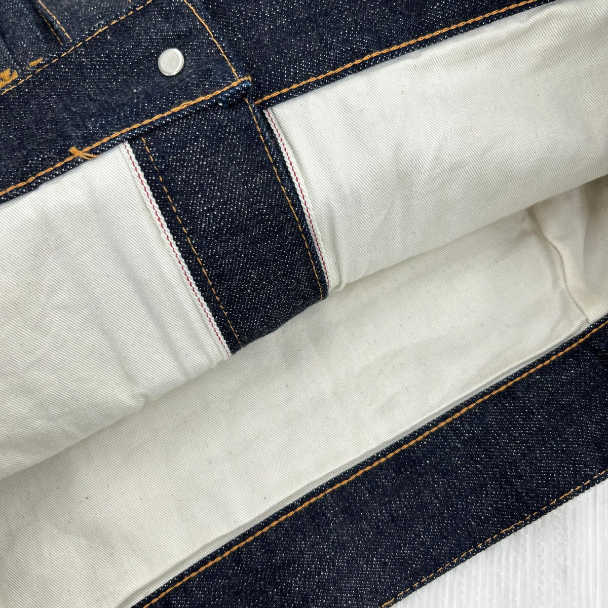 デニムジャケット Cross Denim Vest”6th No Collar” (L) L ネイビー