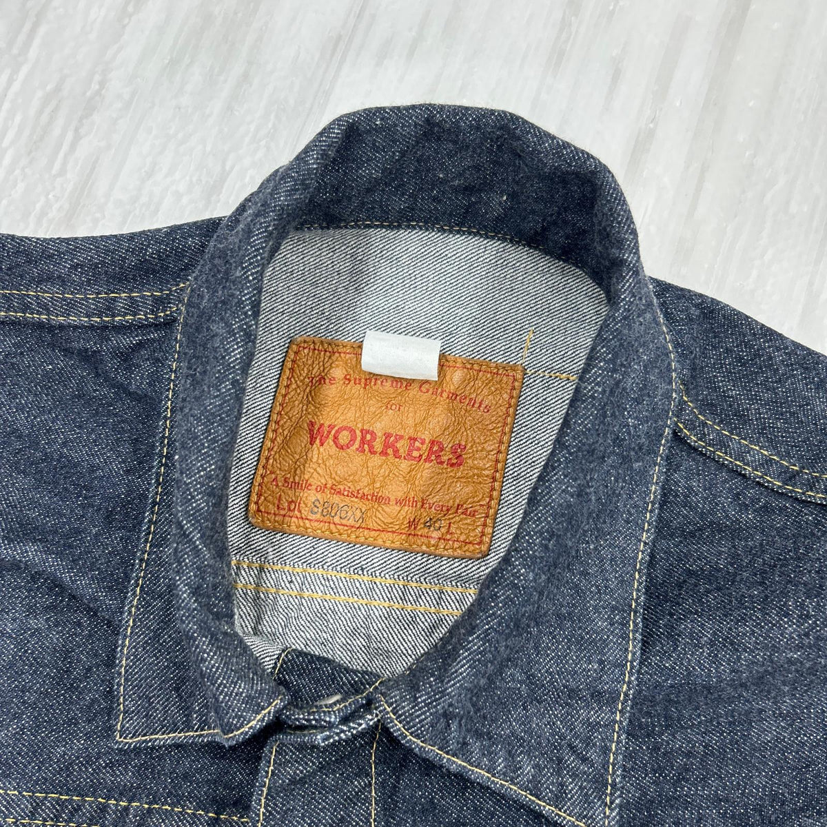 デニムジャケット WORKERS S806XX Buckle Back WWⅡ (40) 40 ネイビー