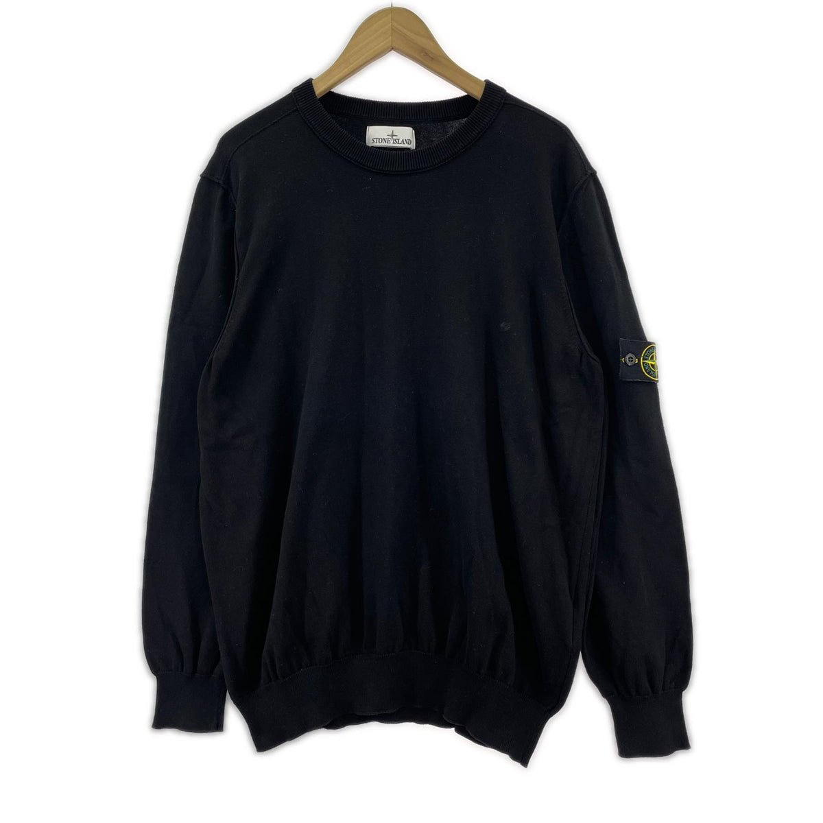 ニット クルーネックスウェット BLK XXL ブラック