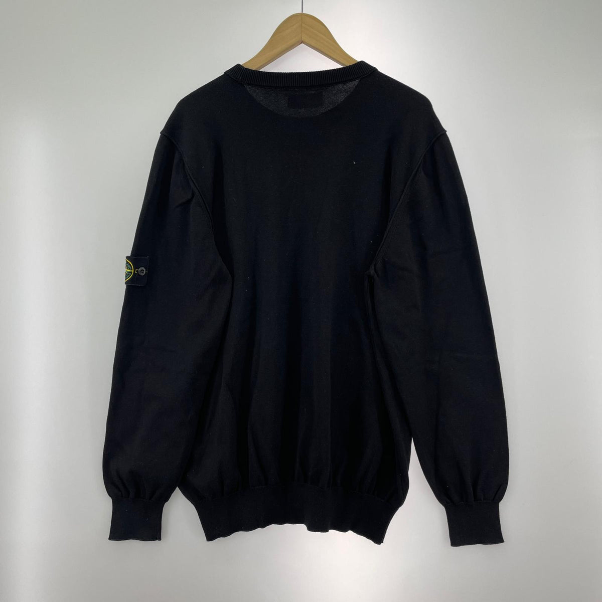 ニット クルーネックスウェット BLK XXL ブラック