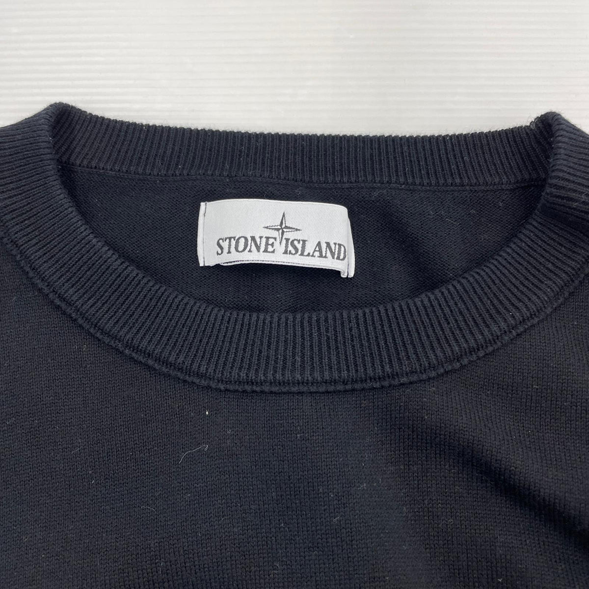 ニット クルーネックスウェット BLK XXL ブラック