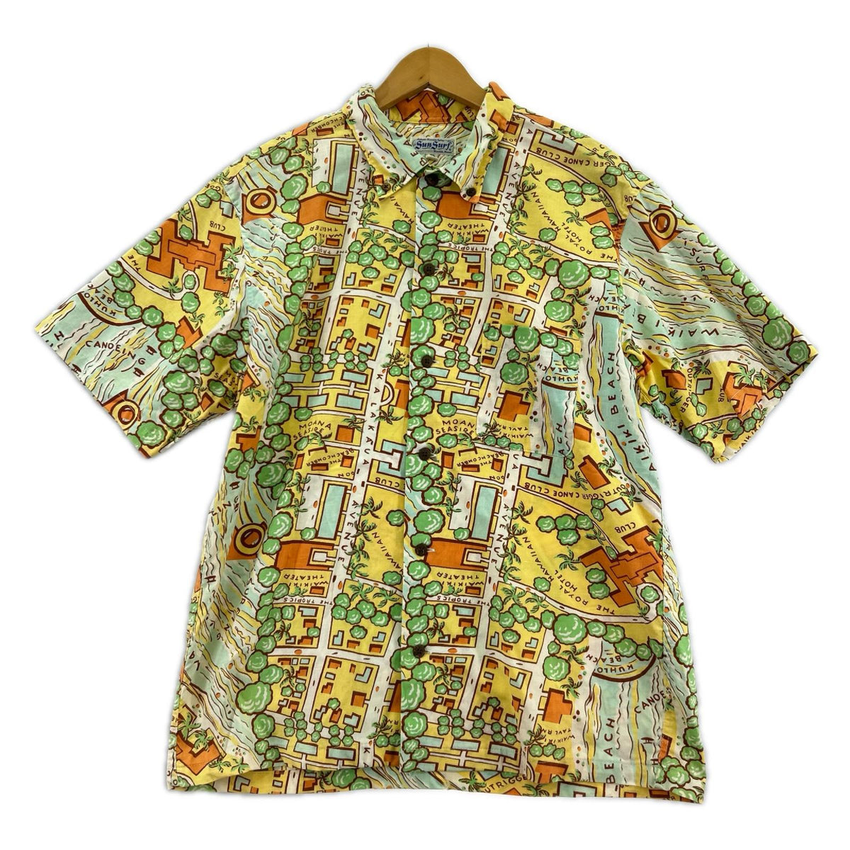半袖シャツ WAIKIKI MAP アロハシャツ (L) L
