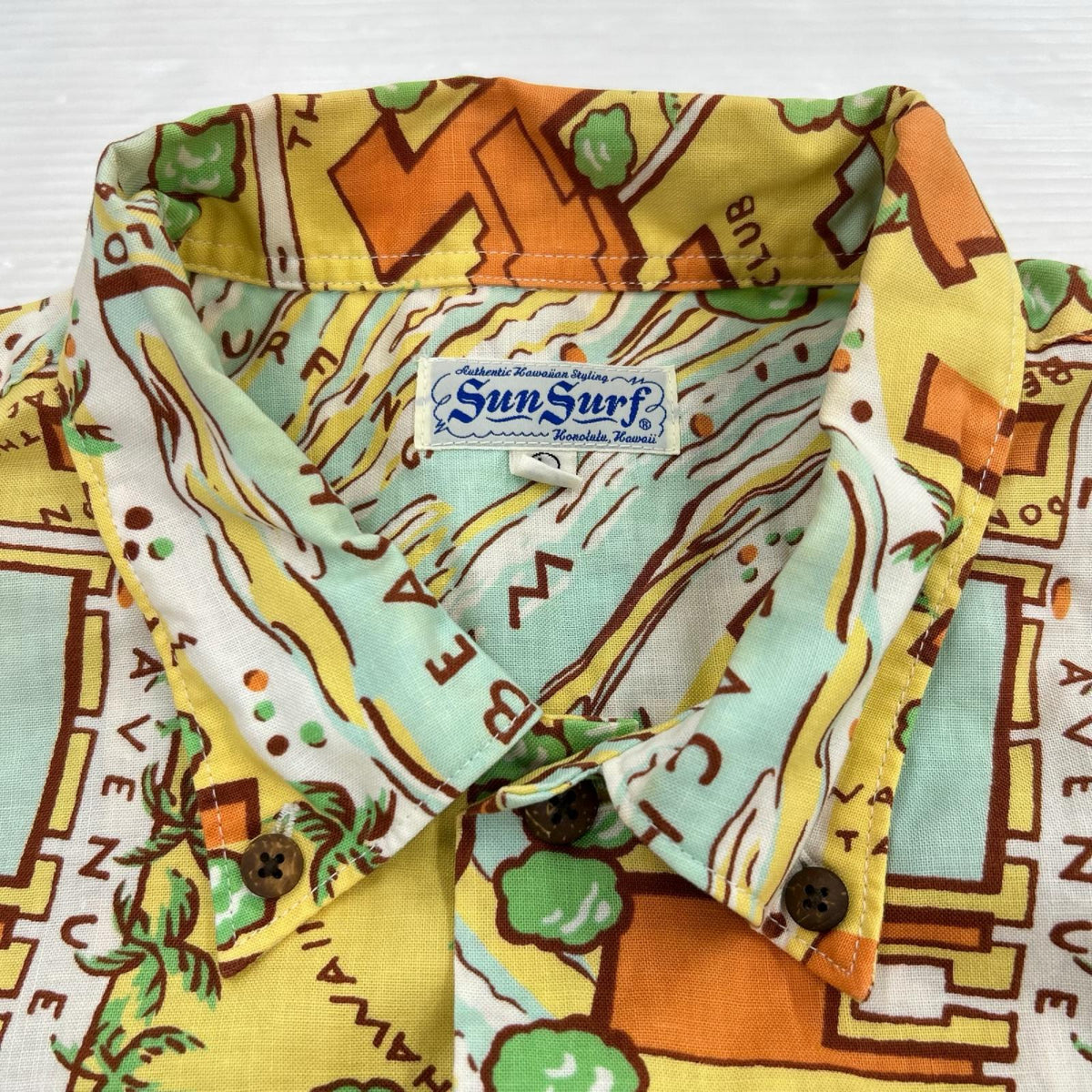 半袖シャツ WAIKIKI MAP アロハシャツ (L) L