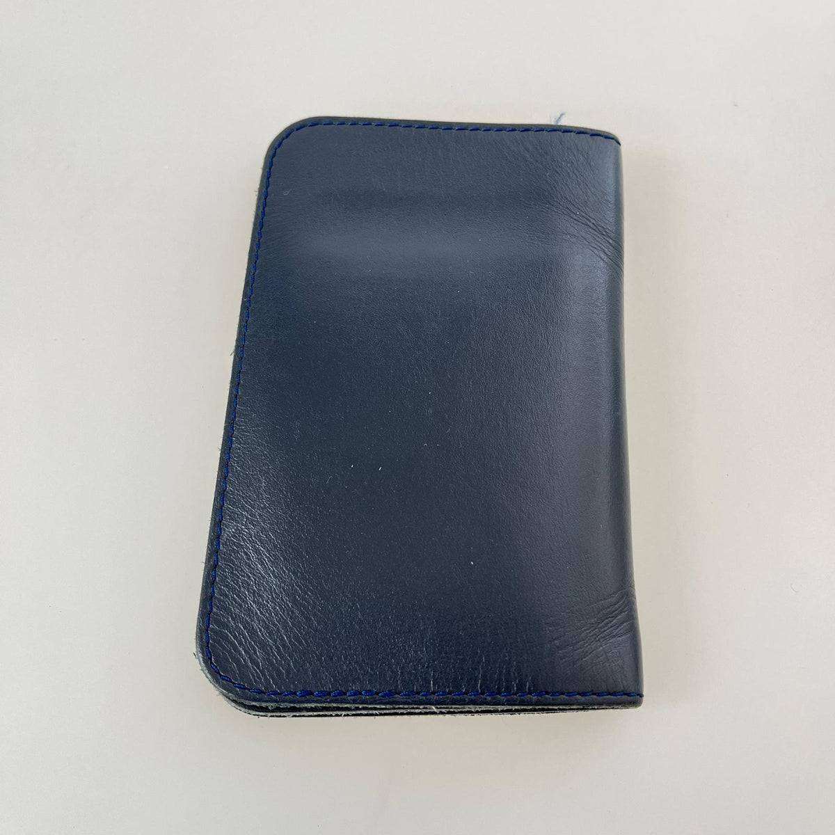 コンパクトウォレット 革蛸謹製 二つ折り財布 ネイビー