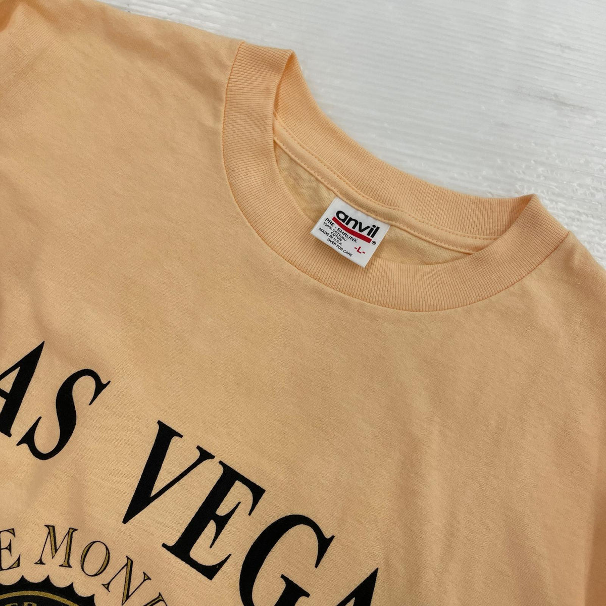 半袖Tシャツ 90s LAS VEGAS THE MONEY CO. anvilボディ L ピンク