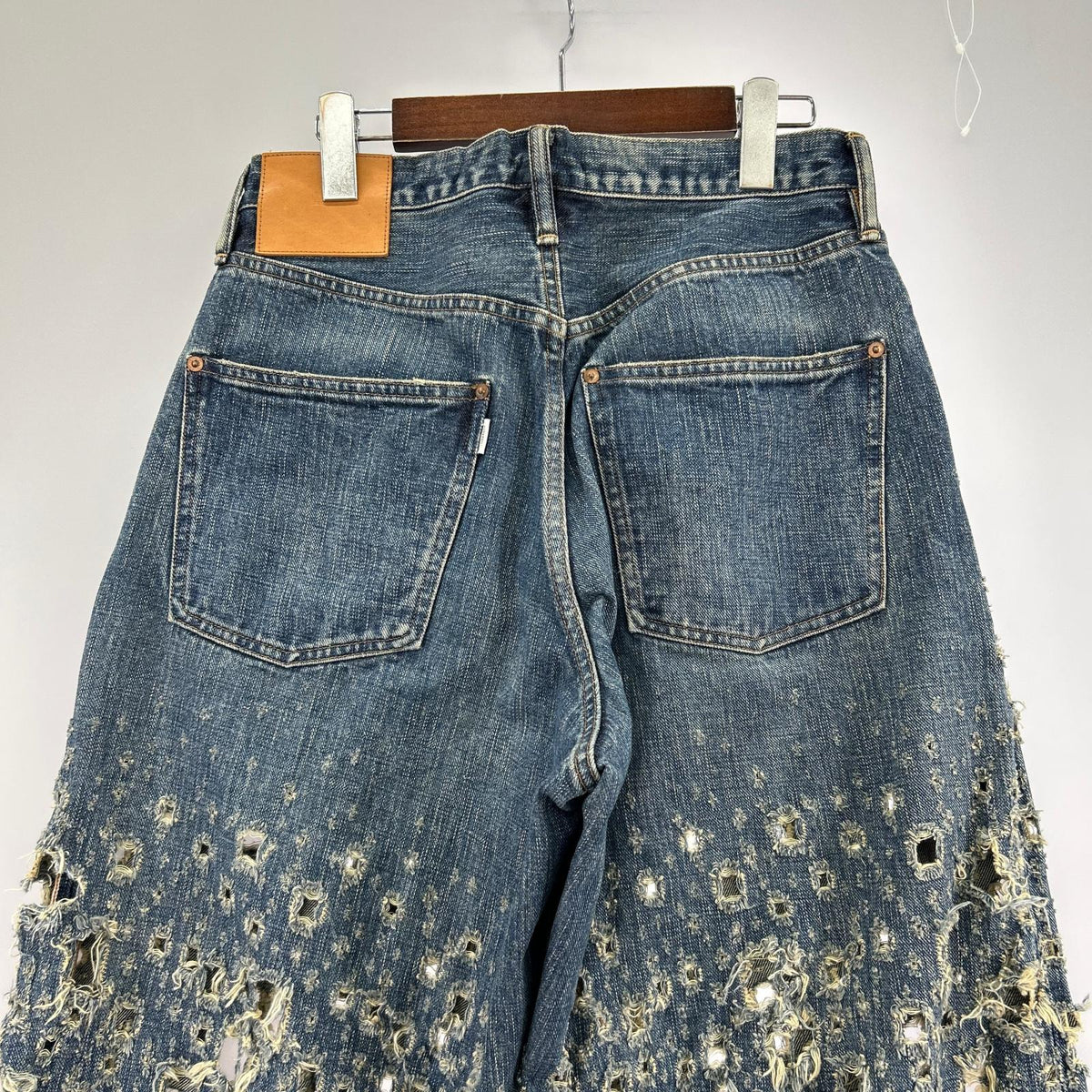 デニムパンツ 24SS/CRASHED MODERN DENIM WIDE 32 ネイビー