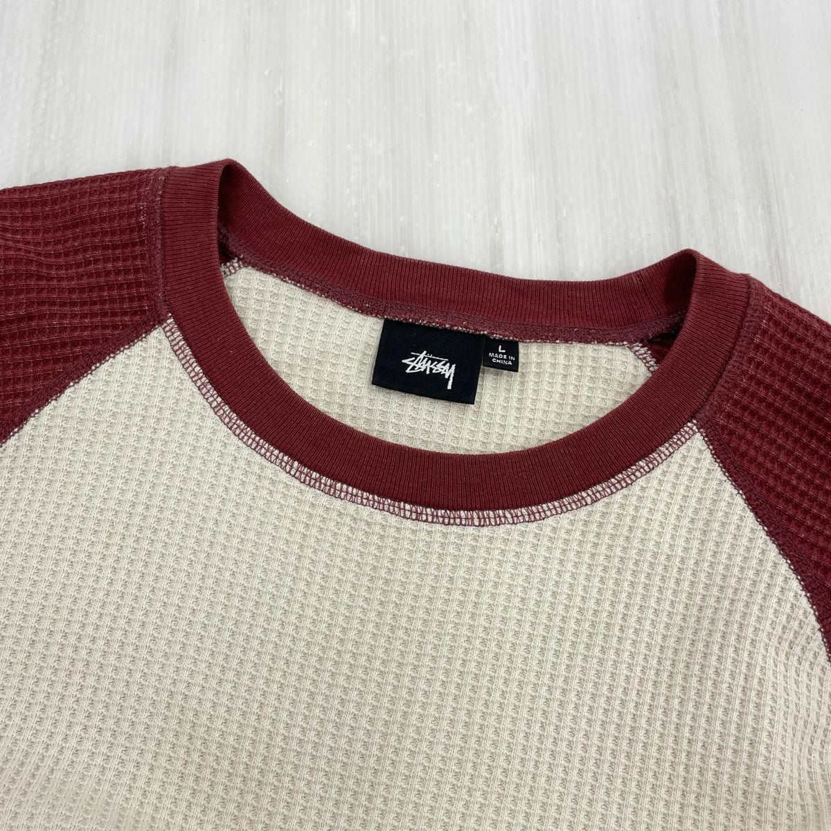 長袖Tシャツ 25SS THERMAL 2 TONE 赤白 (L) L