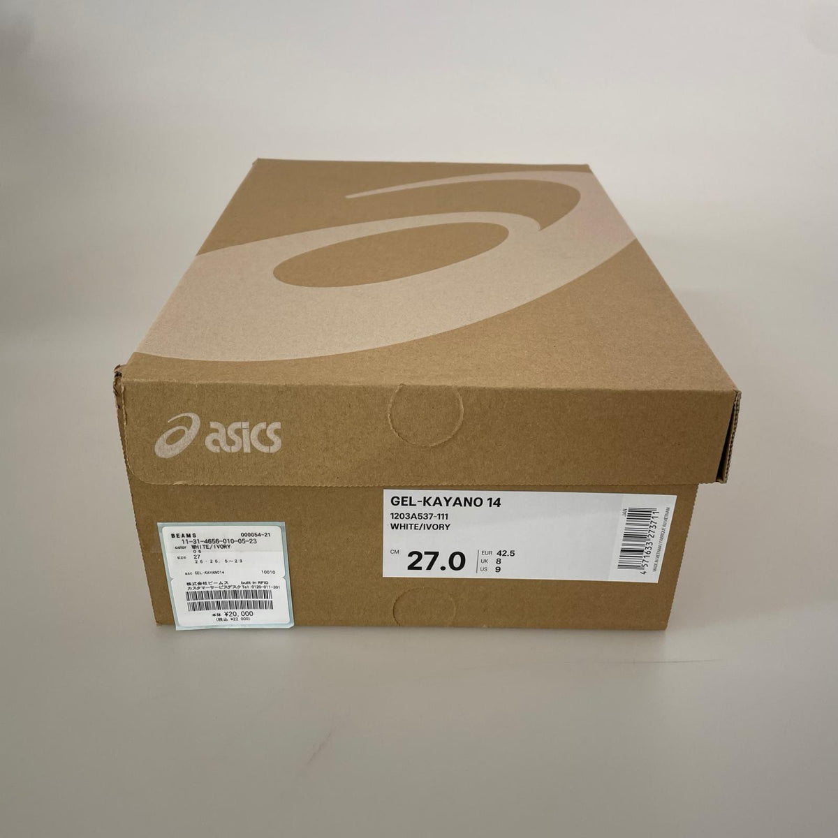 スニーカー GEL-KAYANO 14 ホワイト×アイボリー 27cm 27cm (US9 UK8 1/2 EU44) ホワイト
