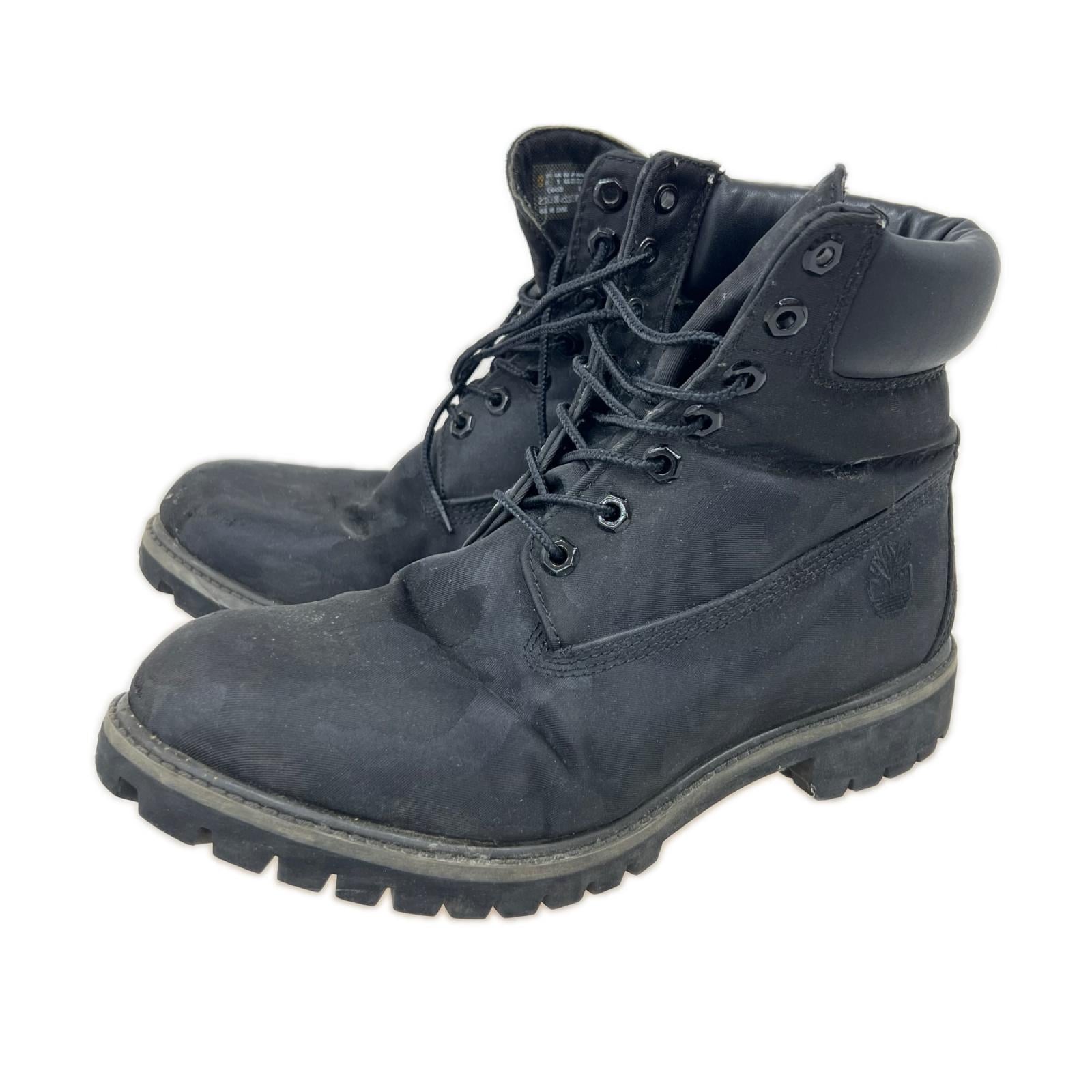 ブーツ 6inch Fabric Boot カモフラ 黒 27.5 ブラック