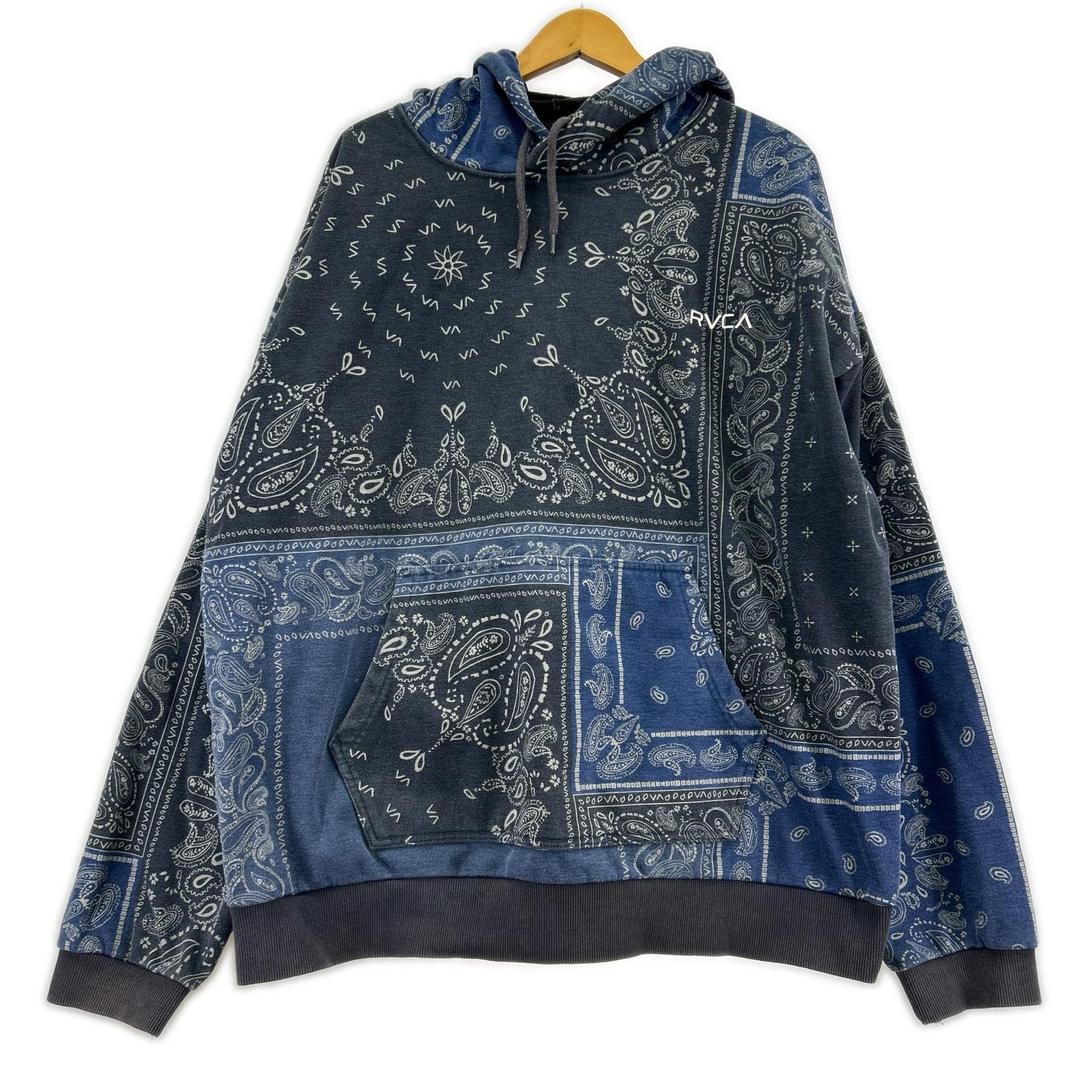 ジャケット RVCA ジャケット ペイズリー柄 NV L ネイビー