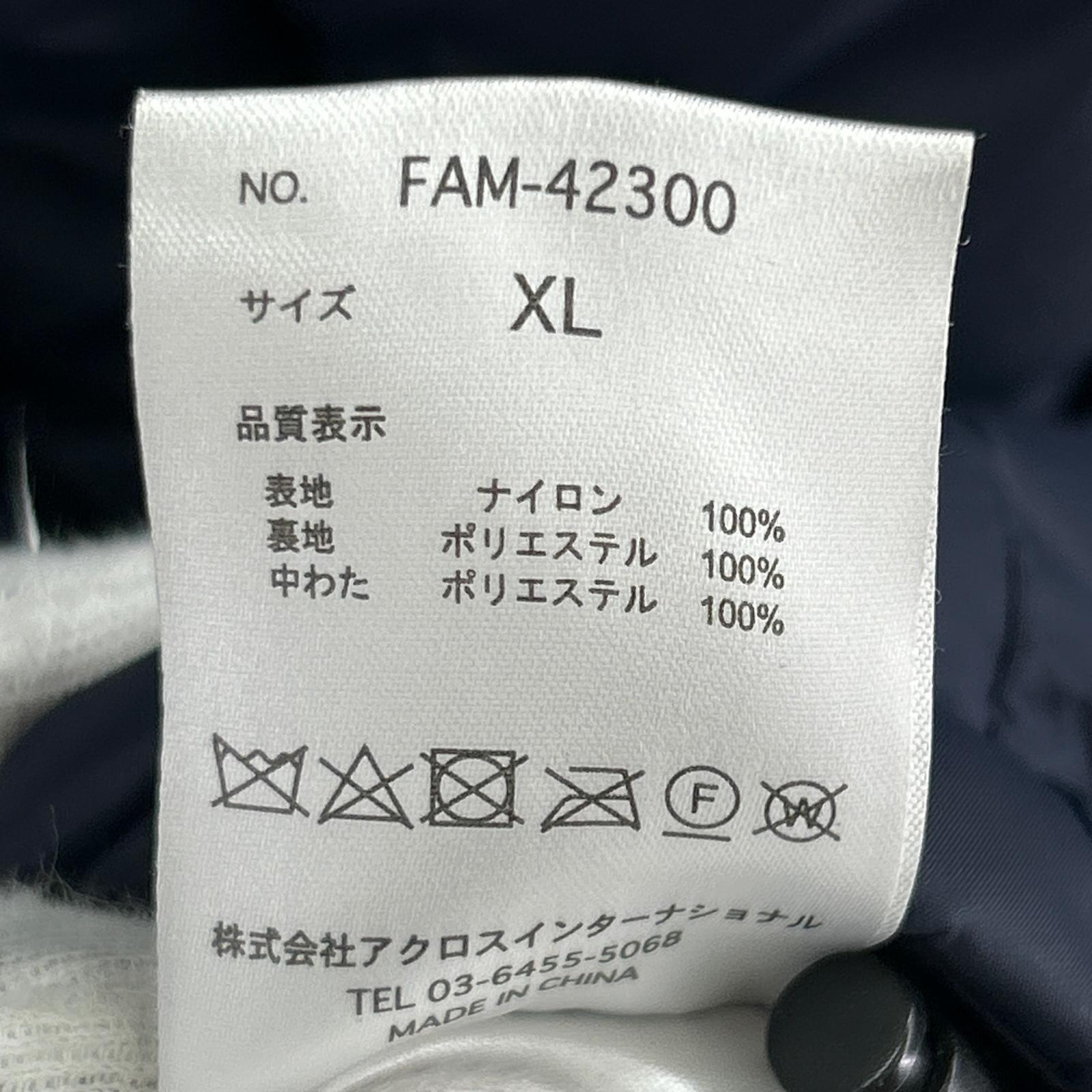 ジャケット FUBU フード付中綿ジャケットNV ネイビー