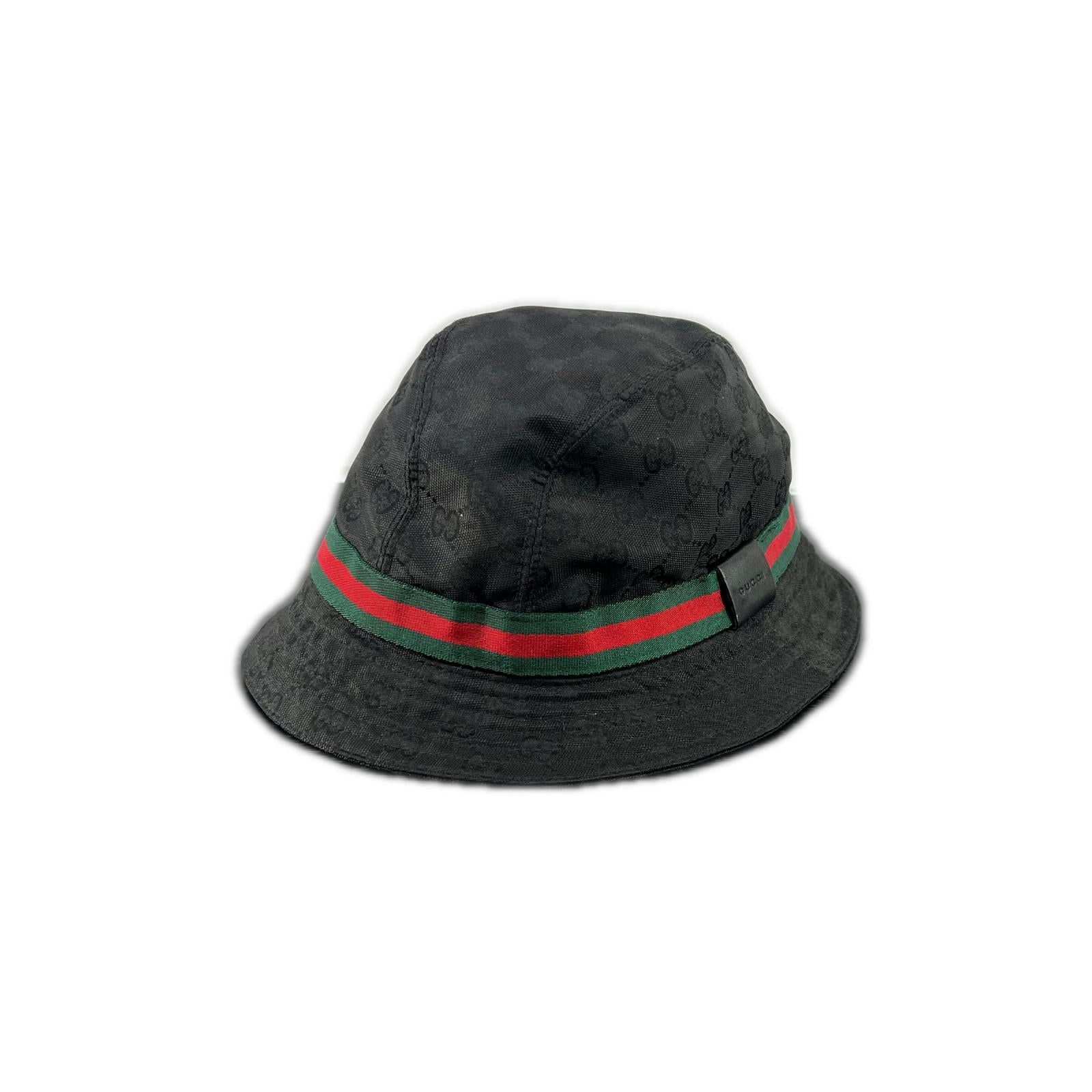 GUCCI 帽子 シェリーライン 黒 (XL) LL 023441