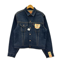 デニムジャケット 90s バレンシア工場 USA製 557XX復刻 70557-0006 (40) デッドストック フラッシャー付き 40 ネイビー