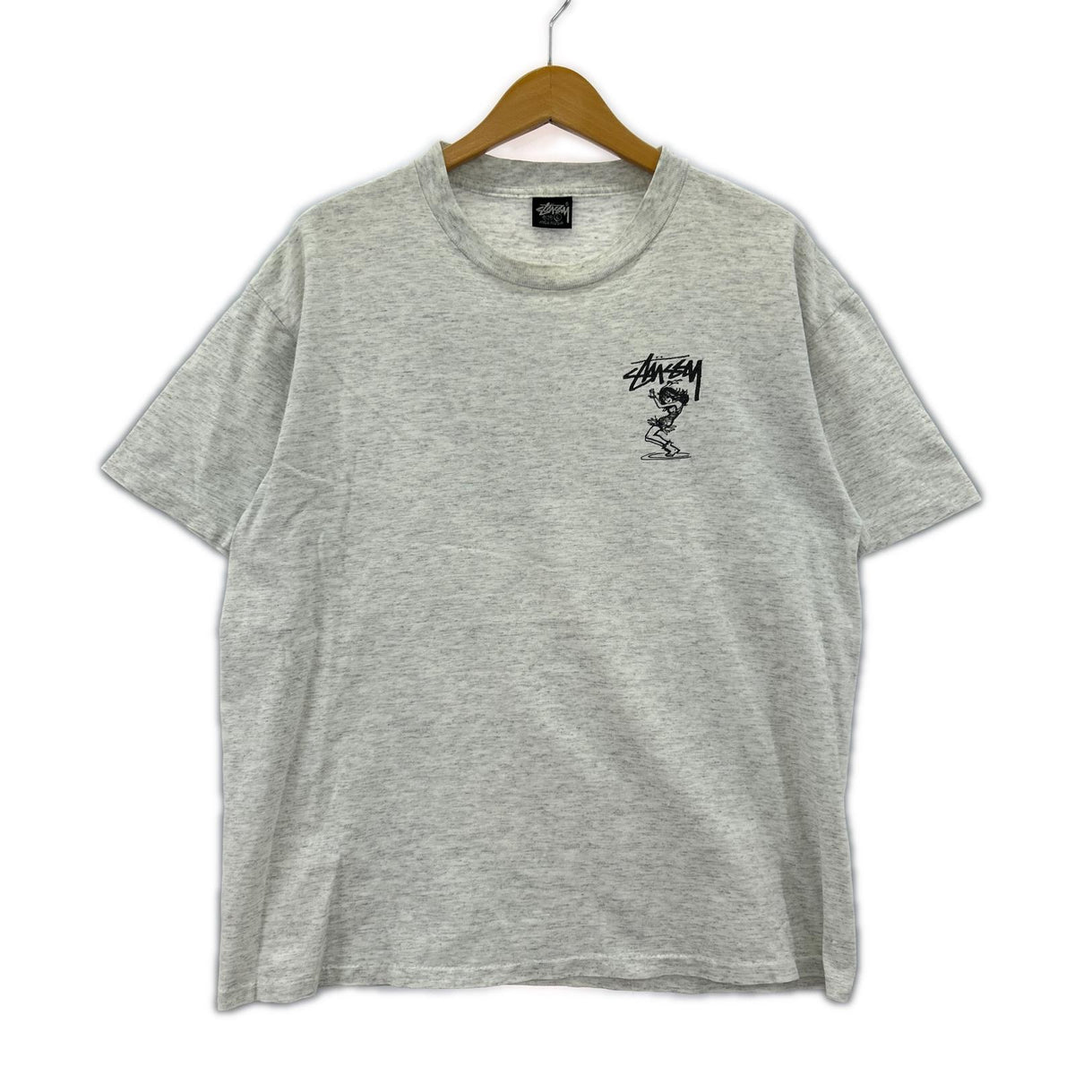 半袖Tシャツ 90s USA製 黒タグ Twist Girl Tee Tシャツ(L) 杢グレー L グレー