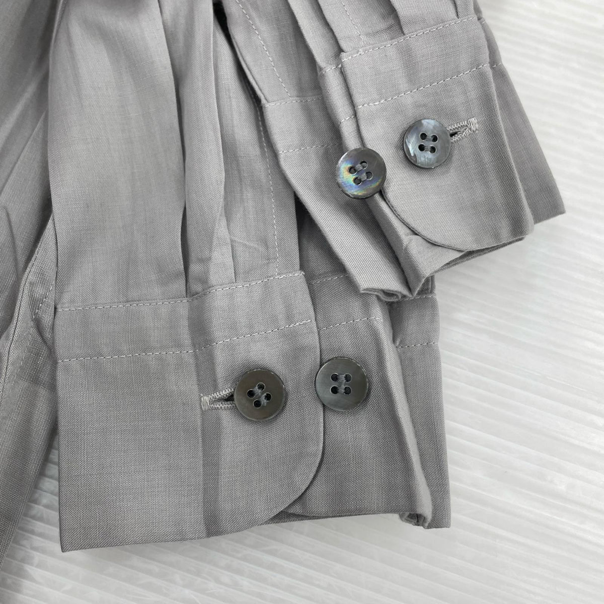 長袖シャツ プリーツ 長袖シャツ size 2 グレー
