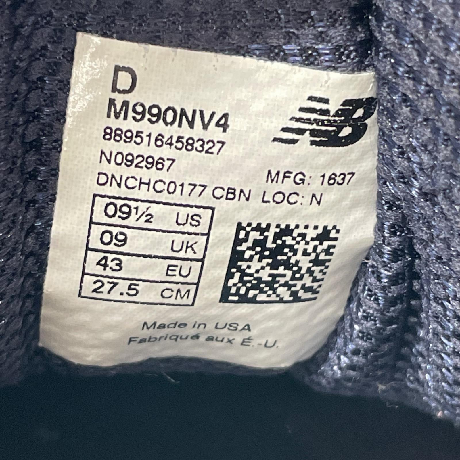 スニーカー M990NV4 27.5 27.5cm (US9 1/2 UK9 EU45)