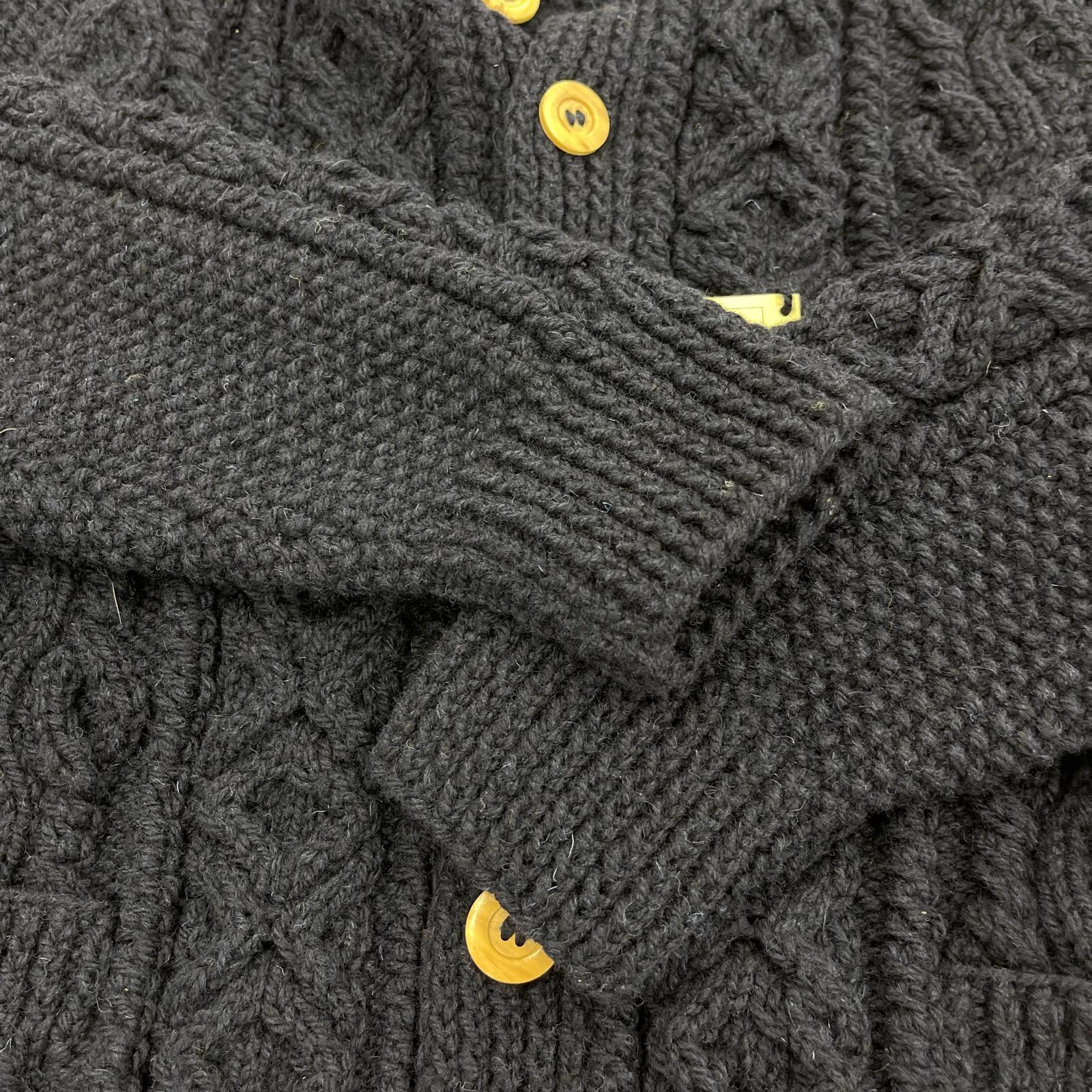 カーディガン ATHENA DESIGNS CREW NECK BUTTON (36) ネイビー