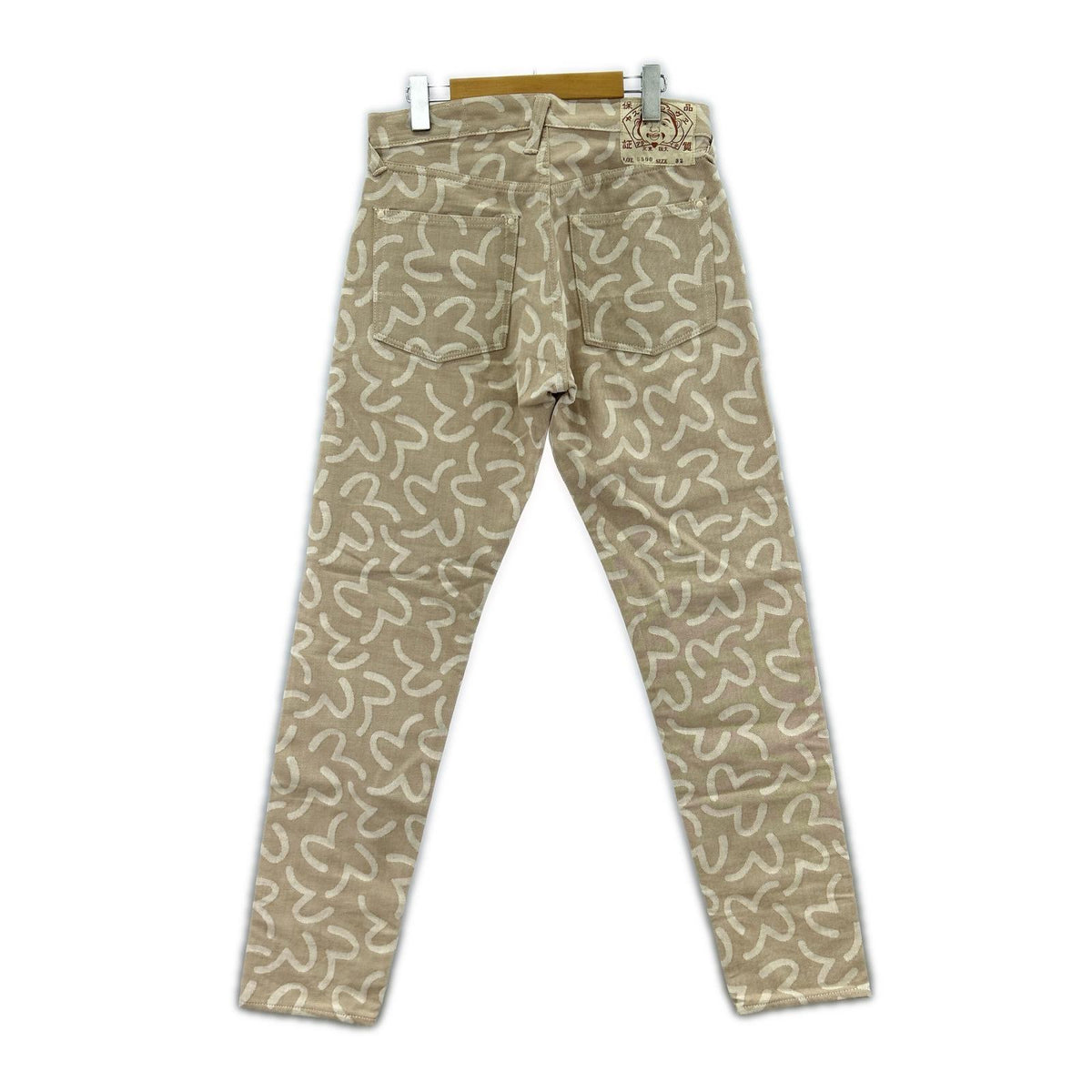 デニムパンツ Lot.5500 JACQUARD カモメ 総柄 32 ベージュ