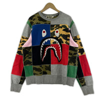 スウェット PATCHWORK SHARK WIDE CREWNECK (L) L マルチカラー