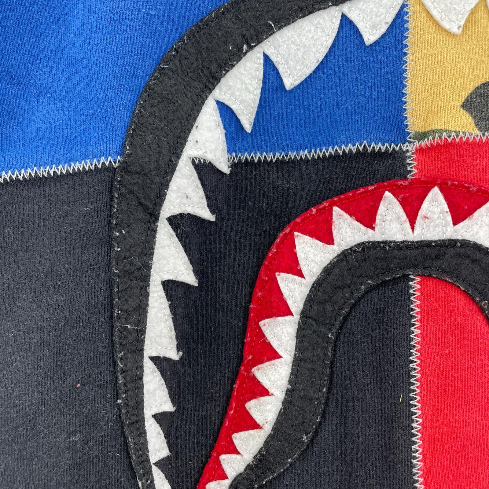 スウェット PATCHWORK SHARK WIDE CREWNECK (L) L マルチカラー