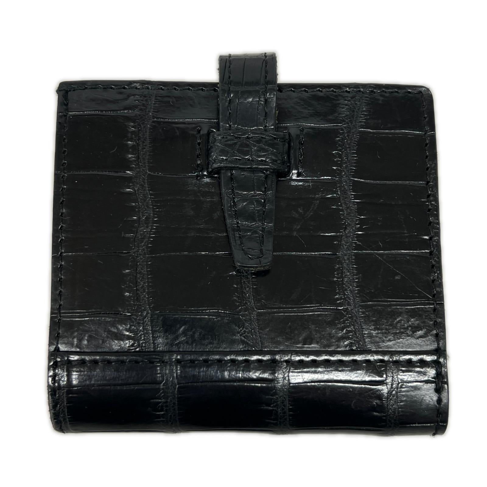 札入れ Crocodile Wallet ブラック