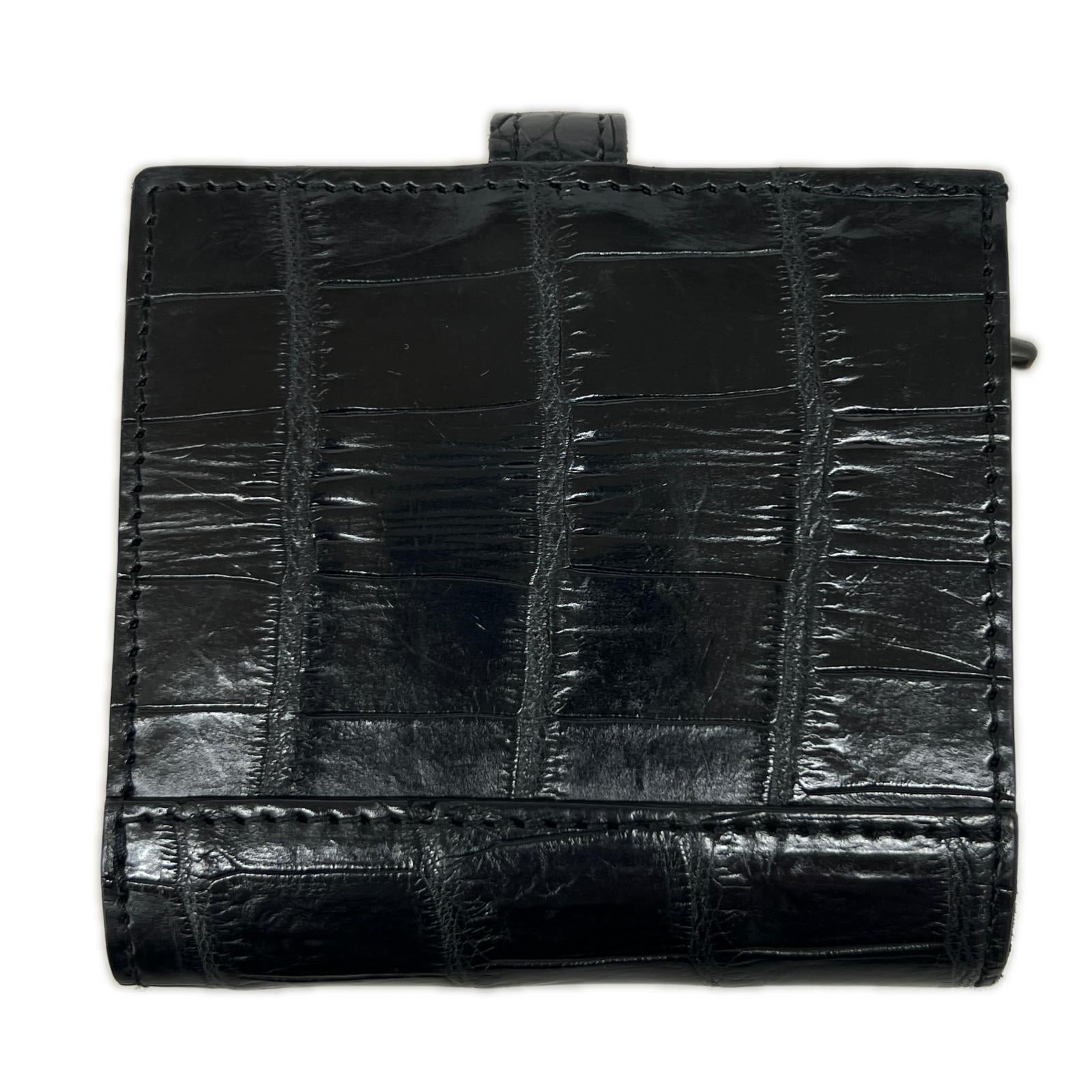 札入れ Crocodile Wallet ブラック