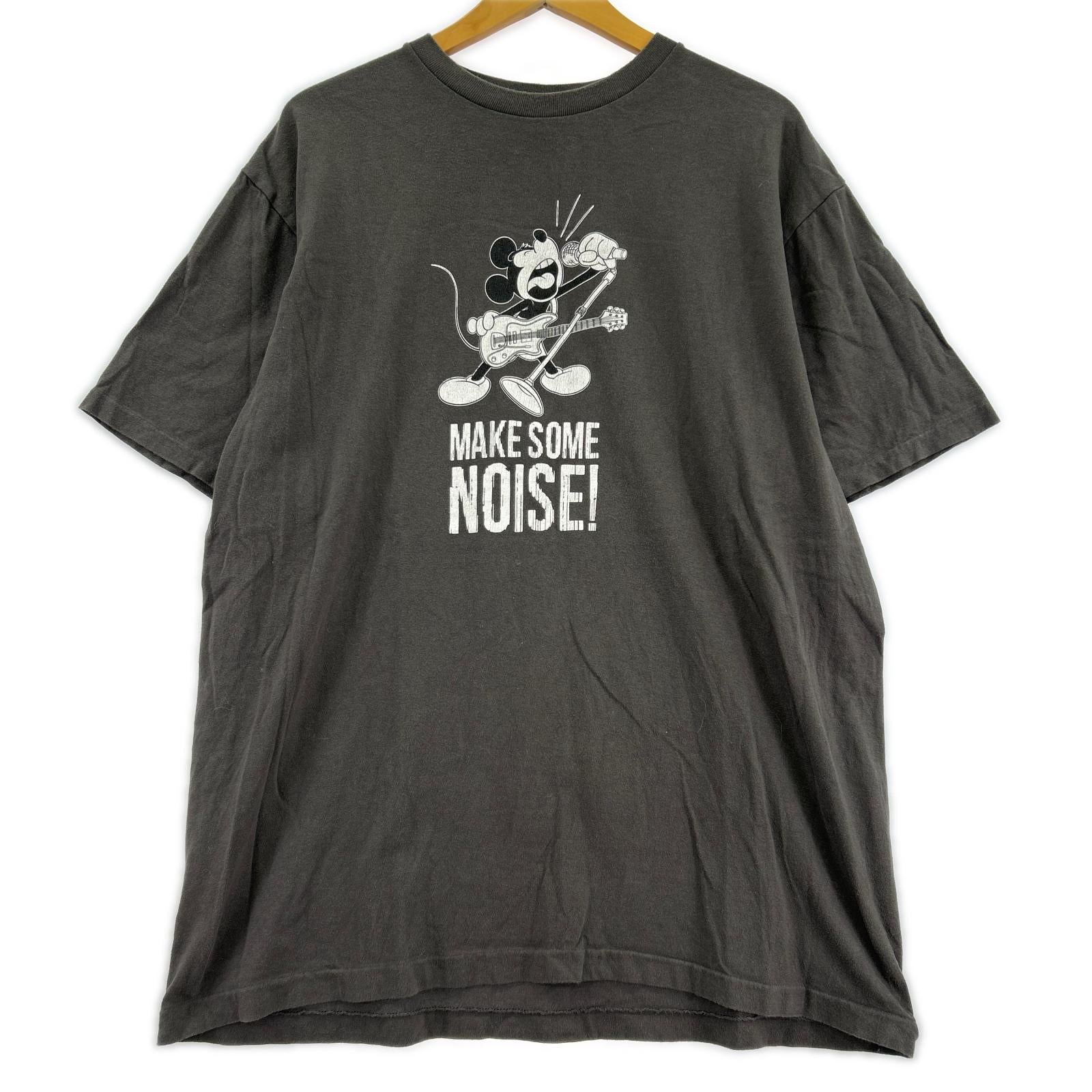 半袖Tシャツ ミッキー/MAKE SOME NOISE!/グレー/XL ブラウン