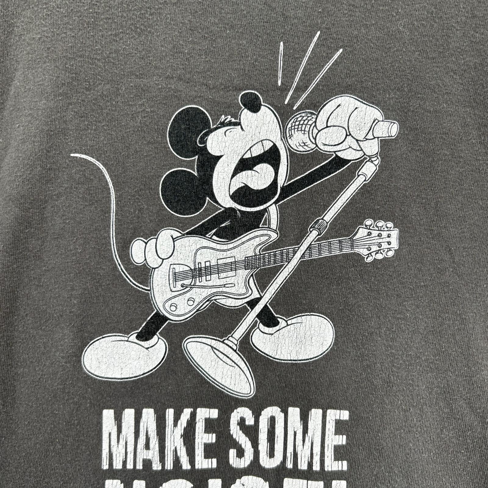 半袖Tシャツ ミッキー/MAKE SOME NOISE!/グレー/XL ブラウン