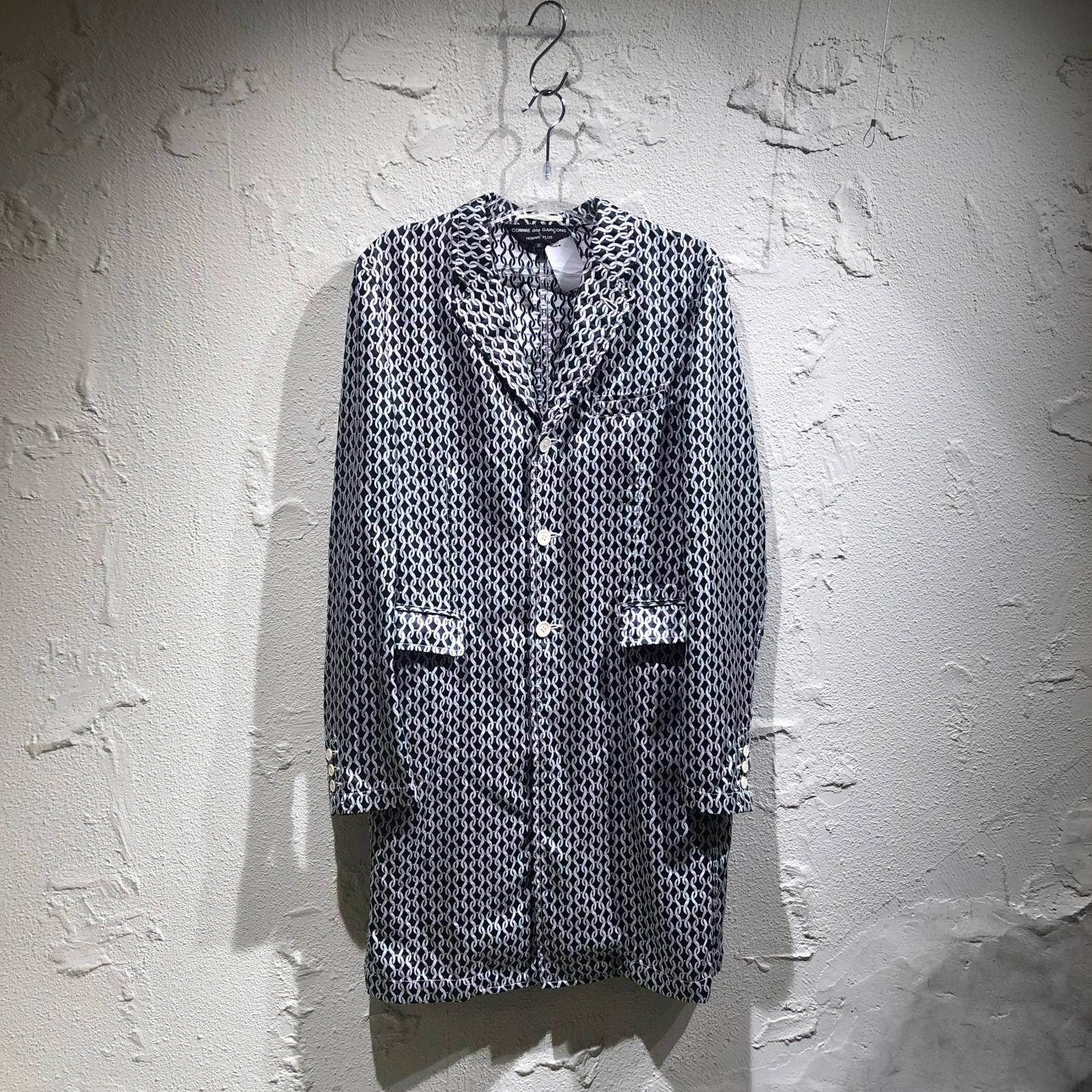 その他アウター HOMME PLUS 12SS 鎖柄ステンカラーコート