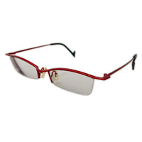 その他アクセサリー theo electra glyde メタルブロー 度入り眼鏡 レッド