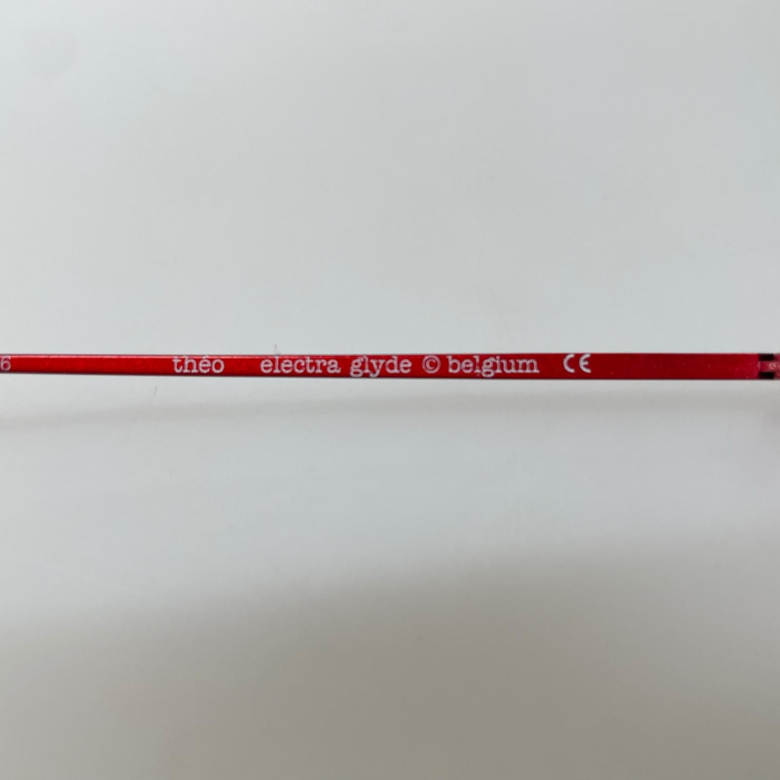 その他アクセサリー theo electra glyde メタルブロー 度入り眼鏡 レッド