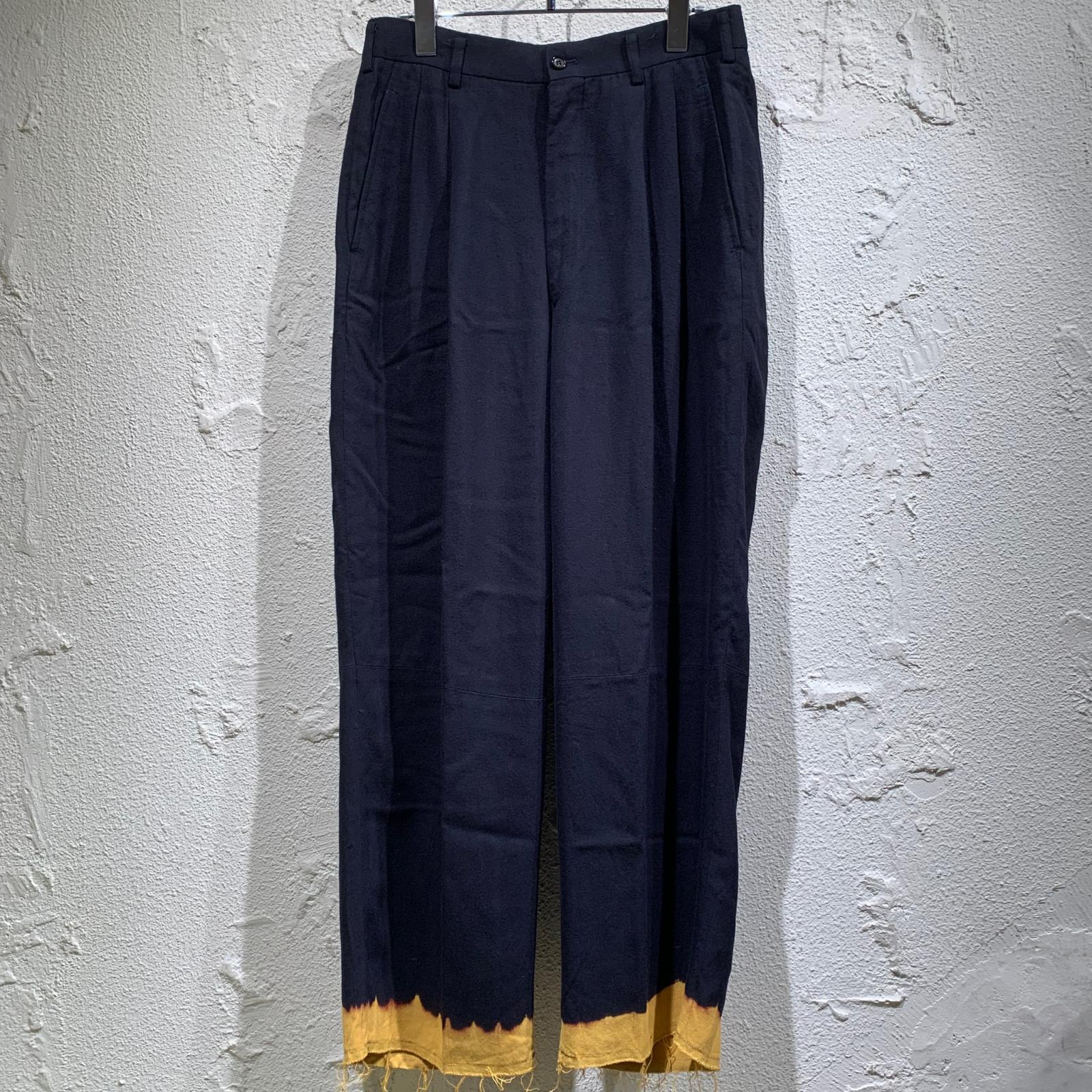 パンツ HOMME PLUS 93AW 脱色期 レーヨン2タックスラックス