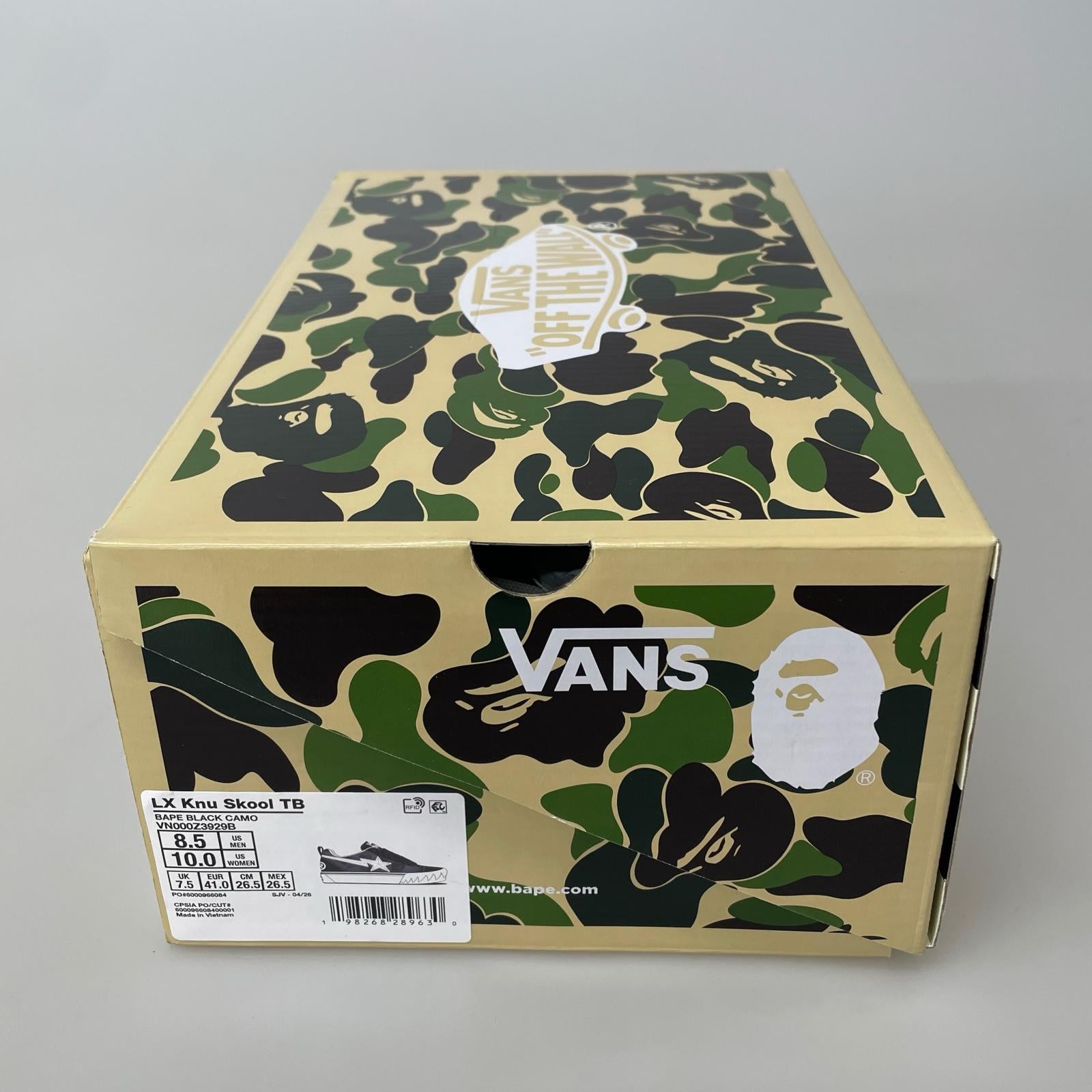 スニーカー x A BATHING APE Vans Premium Knu Skool 26.5cm (US8 1/2 UK8 EU43) ブラック