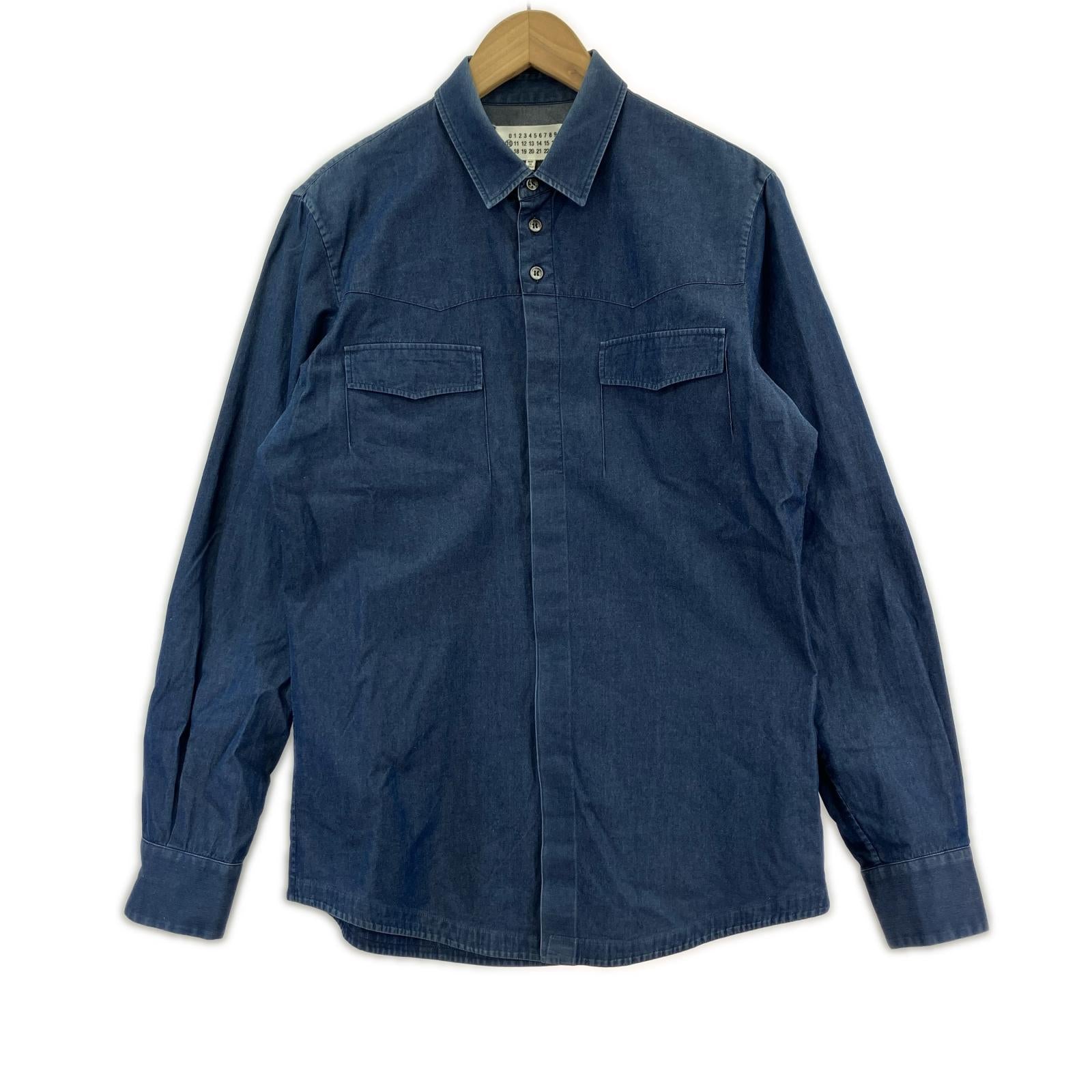 長袖シャツ 14ss ウエスタンシャツ デニム 46 46 ブルー