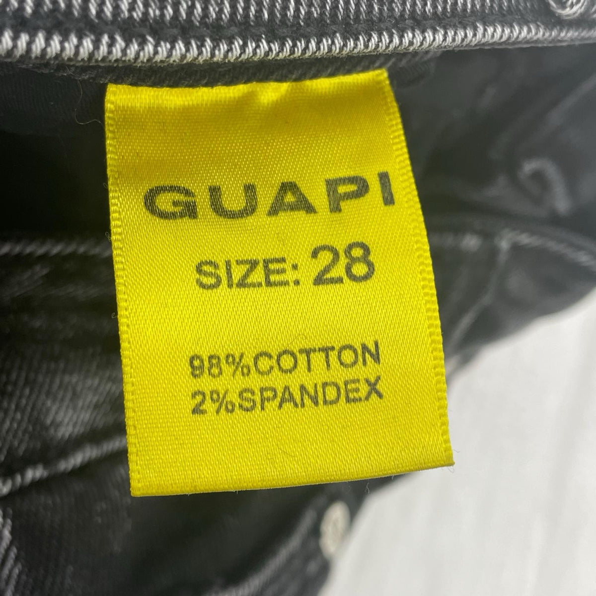 デニムパンツ GUAPI PREMIUM フレアブラックデニム 黒 (28) 28 ブラック