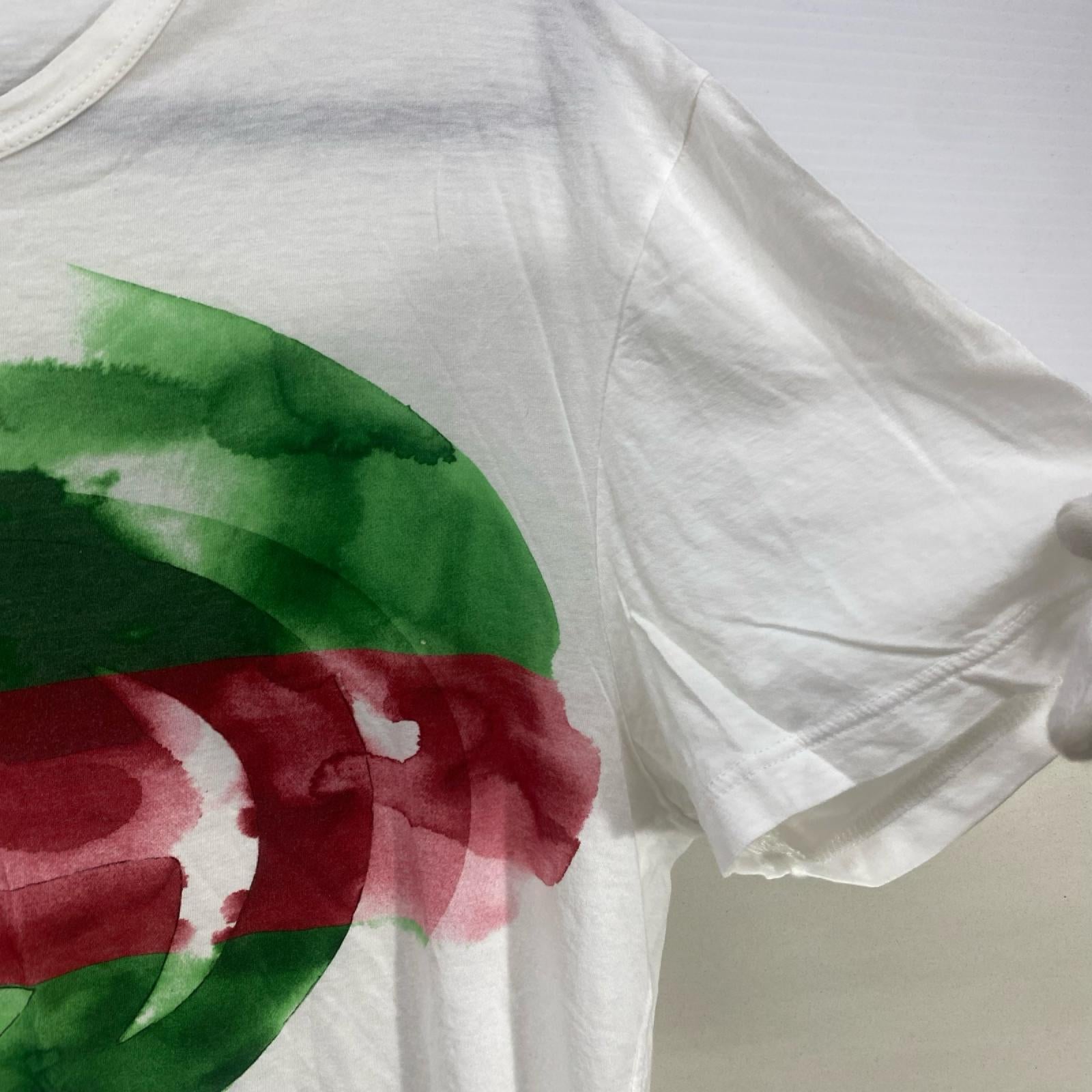 GUCCI インターロッキングG 水彩 プリントTEE 白 (XS) SS