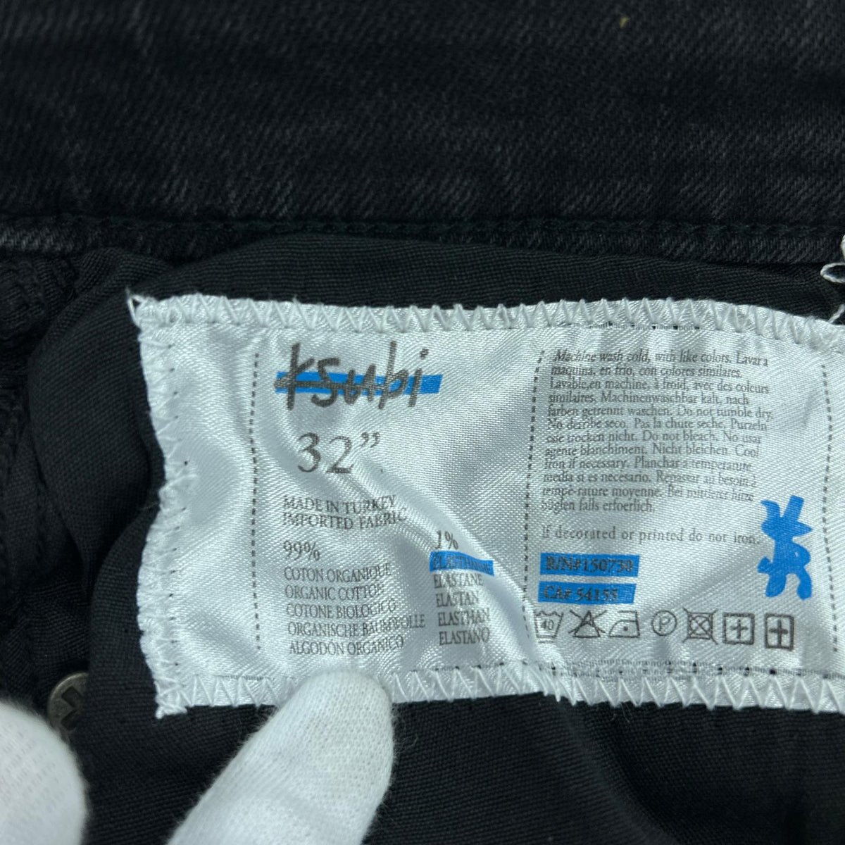 デニムパンツ ダメージ加工 スキニーデニム 32 ブラック