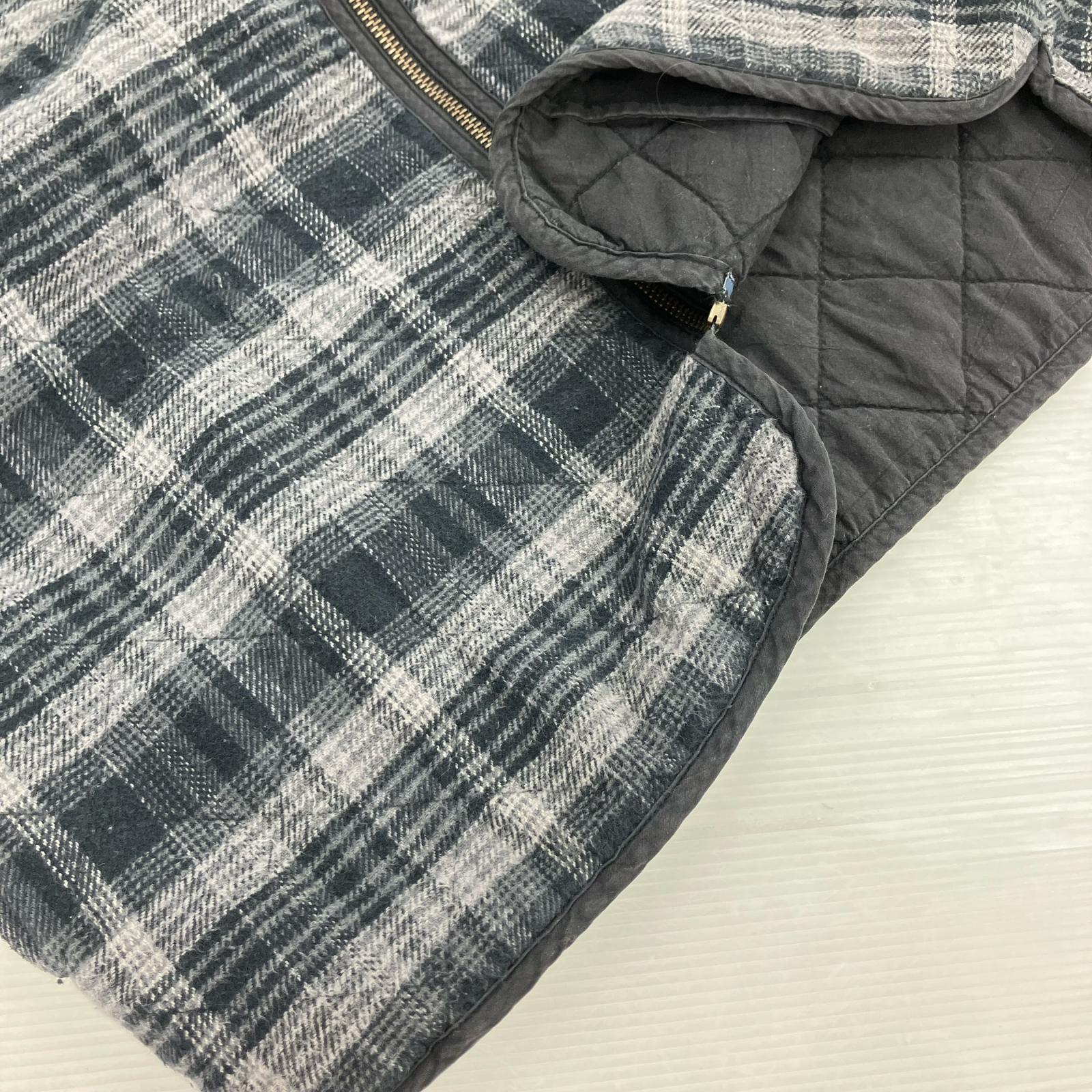 ジャケット 24AW Quilted Flannel Zip Up Shirt グレー S S ブラック