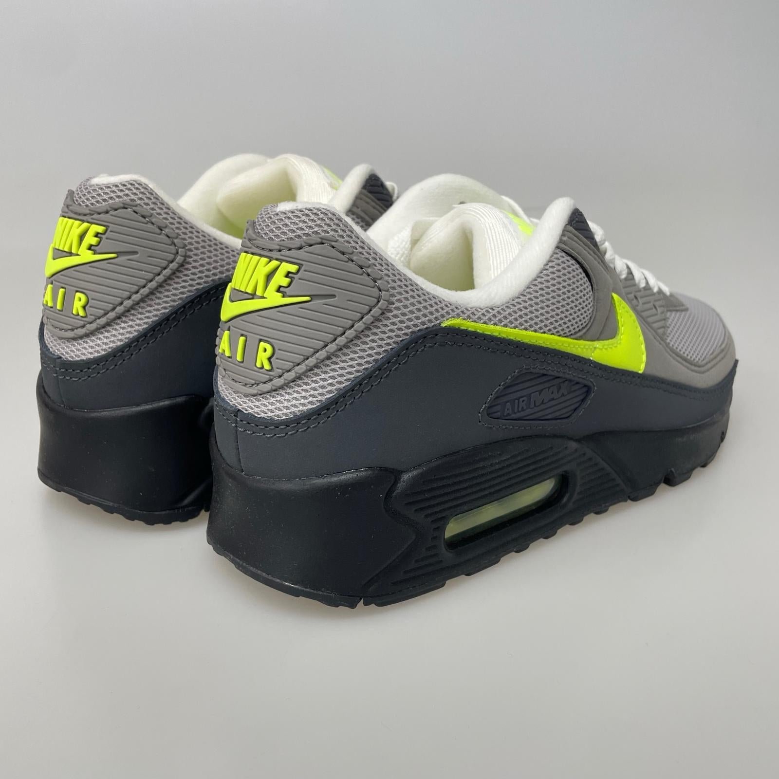 スニーカー NIKE AIR MAX 90 BLACK/NEON YELLOW 26㎝ 26cm (US8 UK7 1/2 EU42) グレー